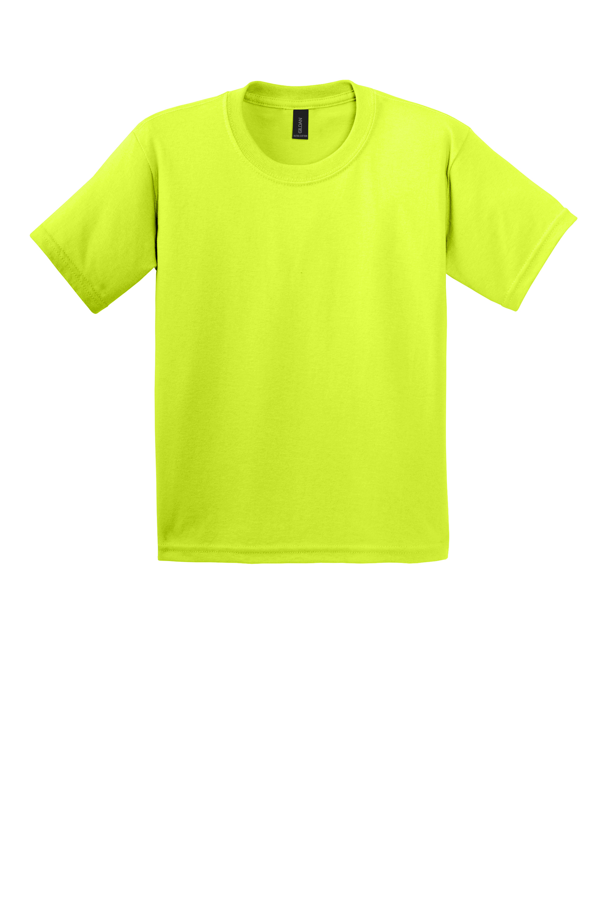 Gildan 2000B Youth Ultra Cotton T-Shirt – Safety Green, Custom Qty, Blank