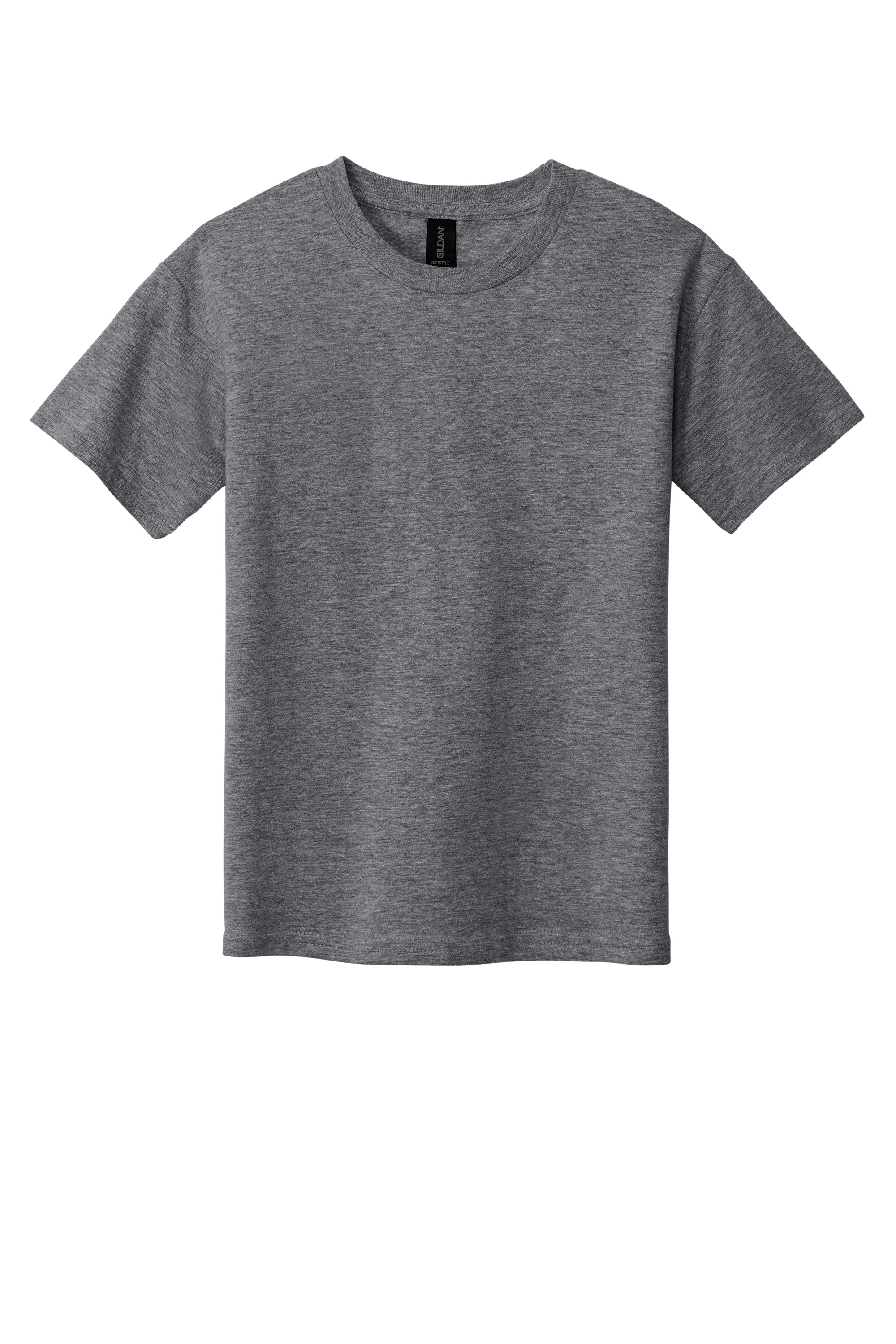 Gildan 64000B Youth Softstyle T-Shirt – Graphite Heather, 4-8 pieces, Blank