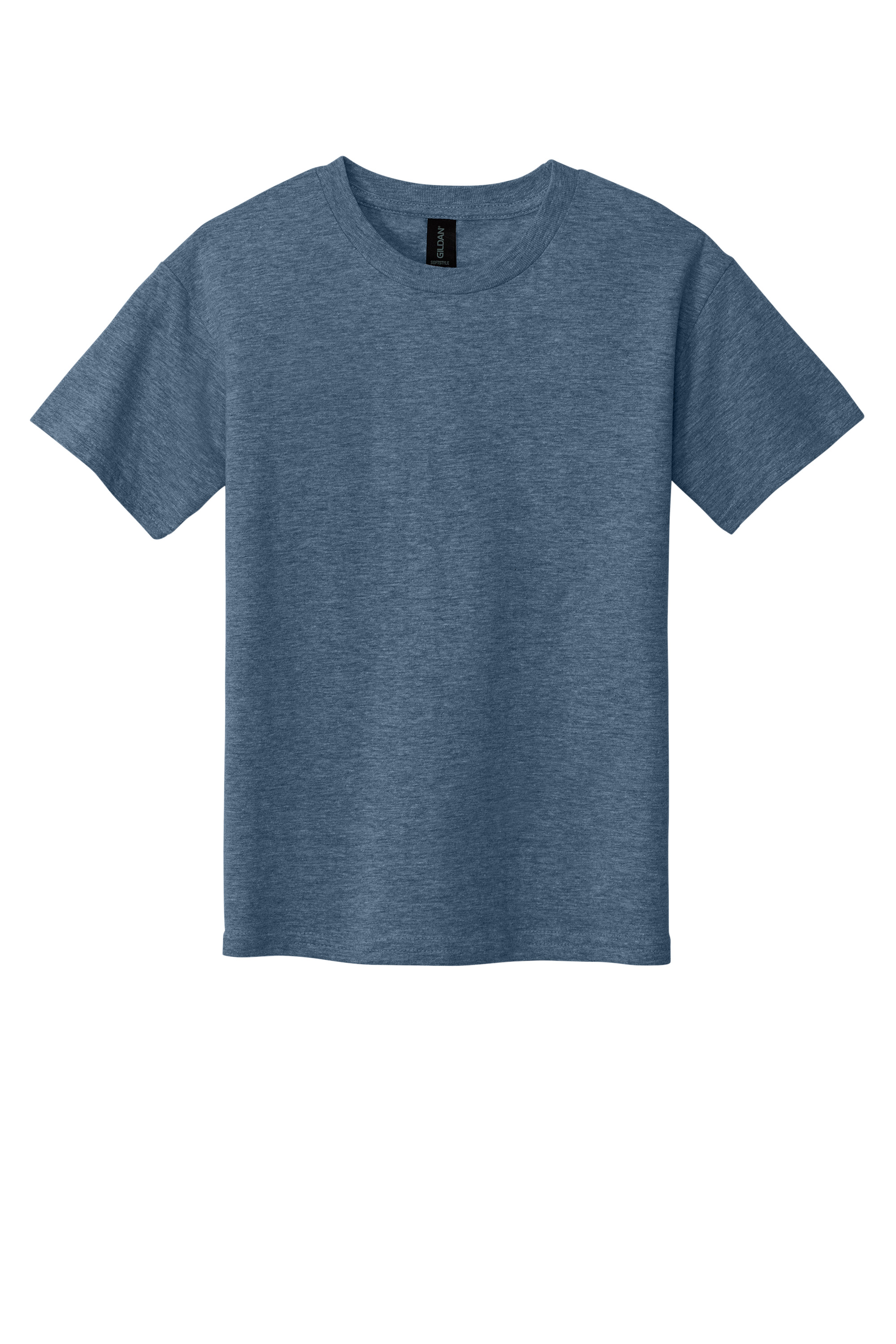 Gildan 64000B Youth Softstyle T-Shirt – Heather Indigo, 9-12 pieces, Blank