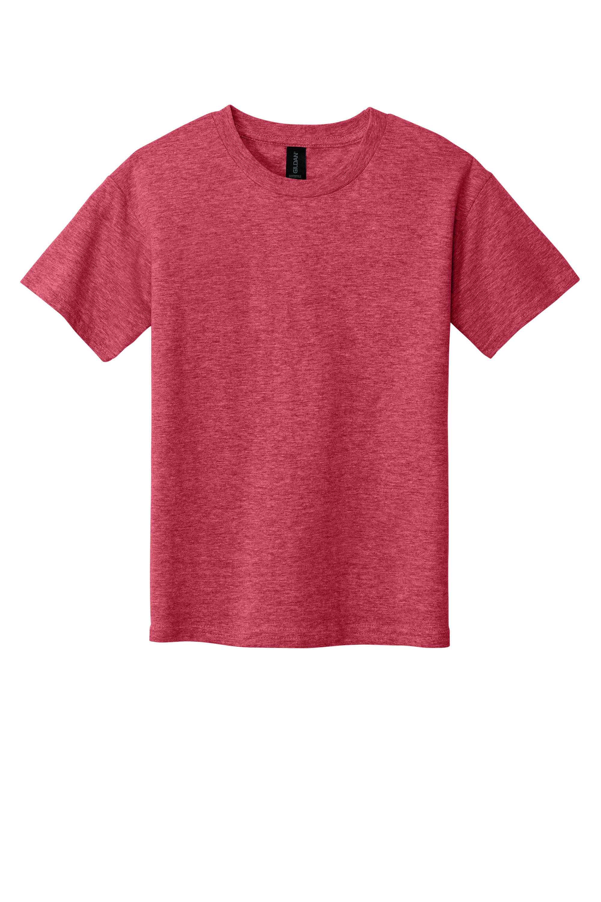Gildan 64000B Youth Softstyle T-Shirt – Heather Red, 13-15 pieces, Blank