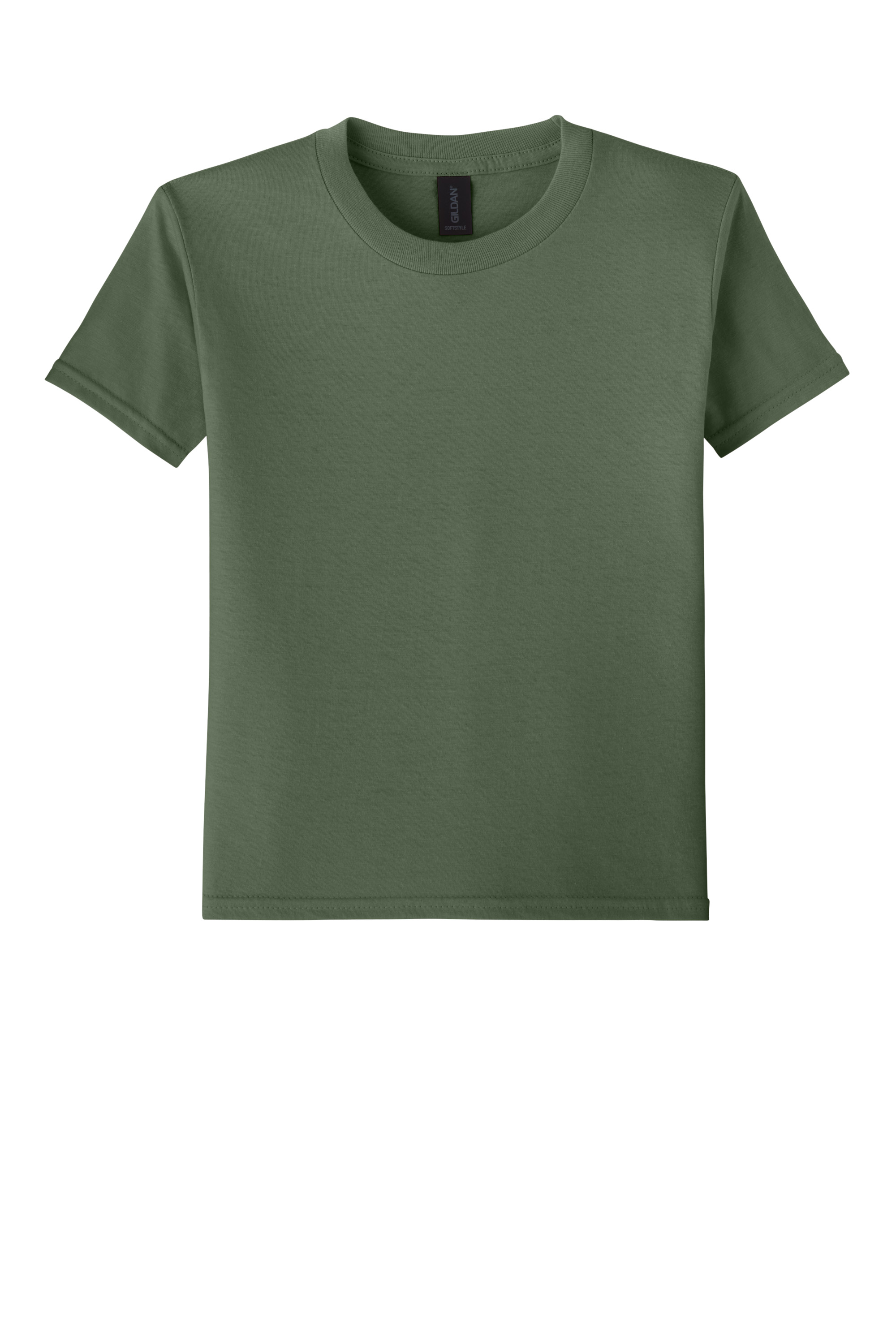 Gildan 64000B Youth Softstyle T-Shirt – Military Green, 24-47 pieces, Blank