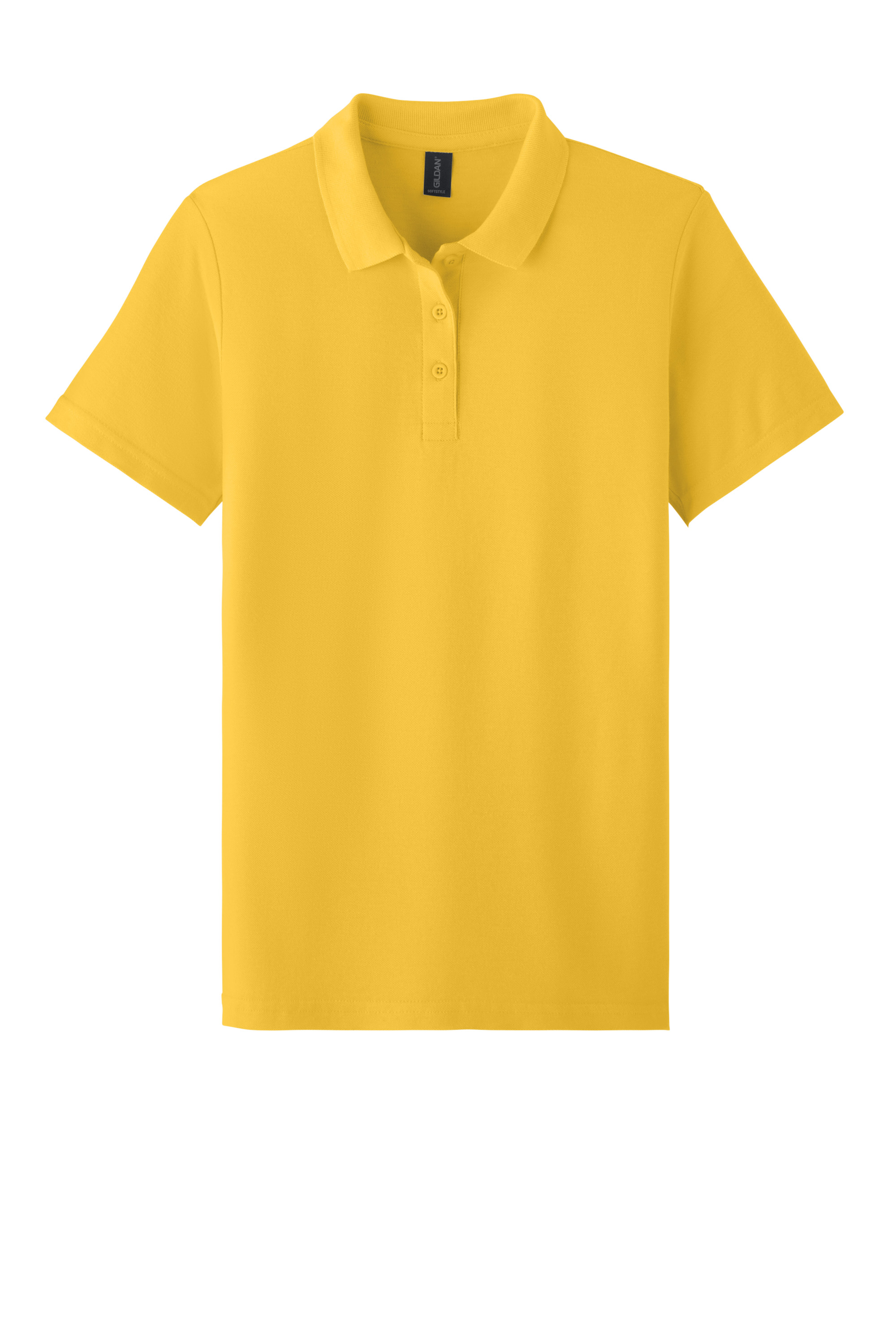 Gildan G64800L Softstyle Women's Piqué Polo – Daisy, 21-23 pieces, Front Print
