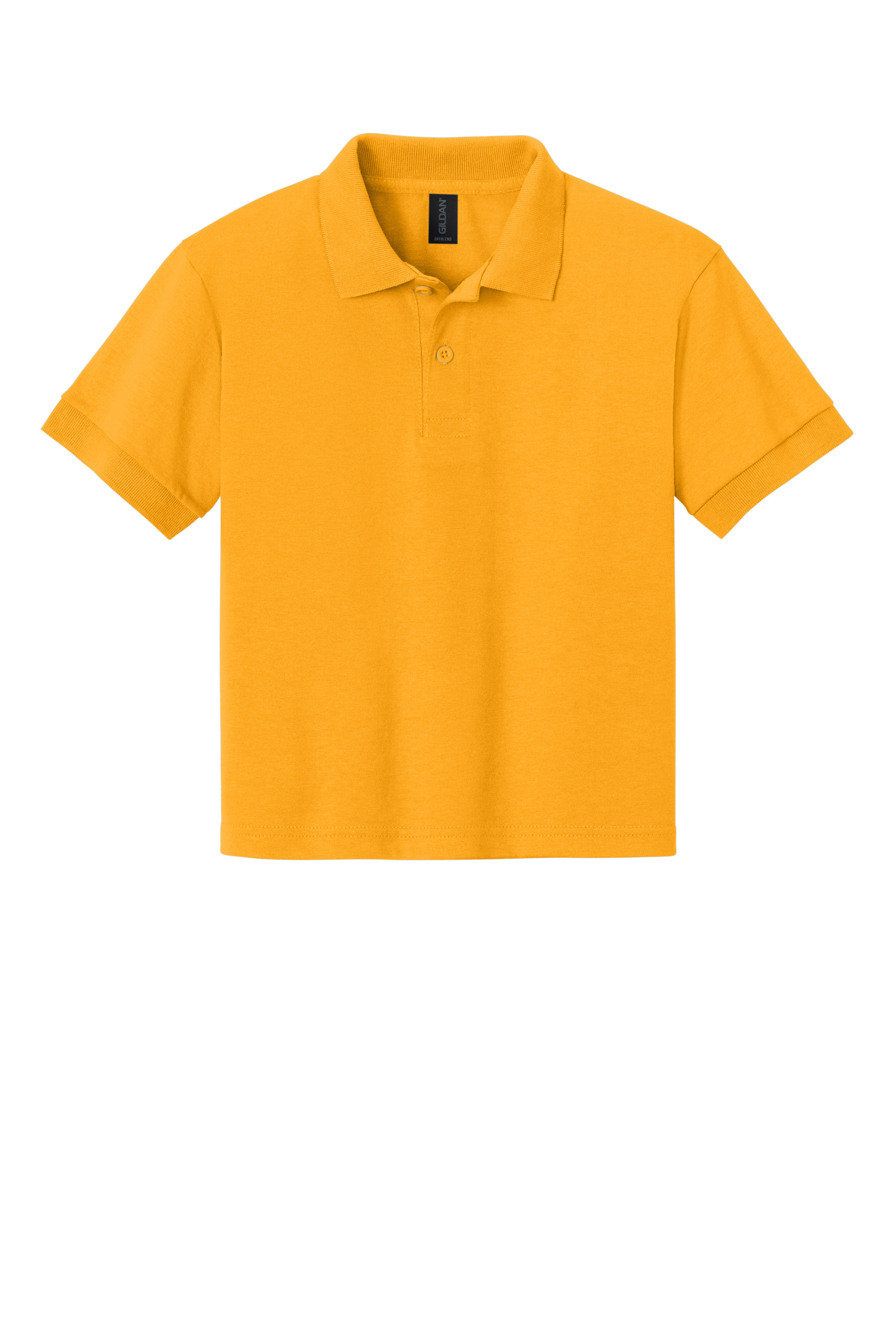 Gildan G8800B Youth DryBlend Jersey Polo – Gold, 1-3 pieces, Blank