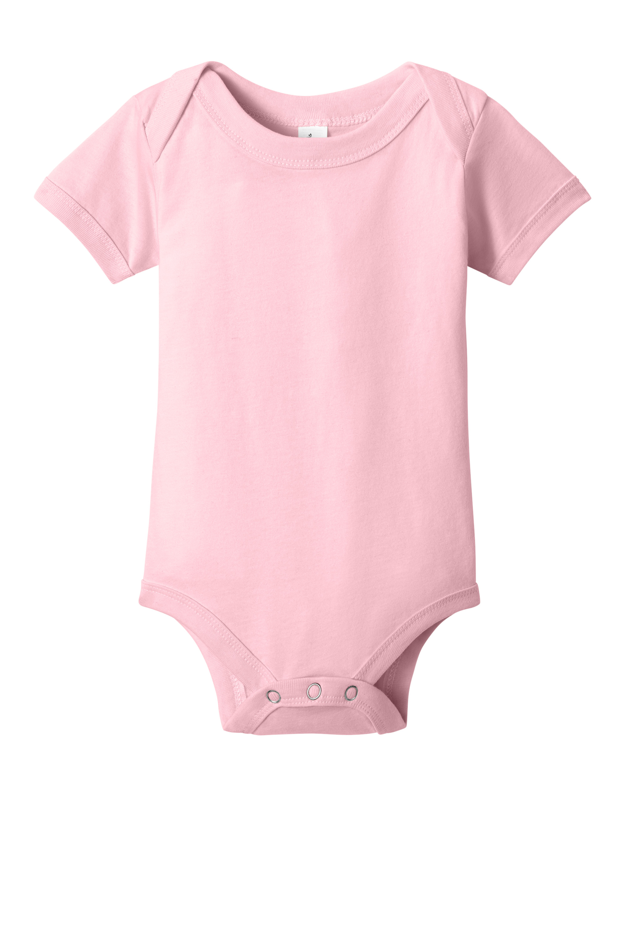 Bella+Canvas BC100B Infant Jersey Short Sleeve One Piece – Pink, Custom Qty, Blank