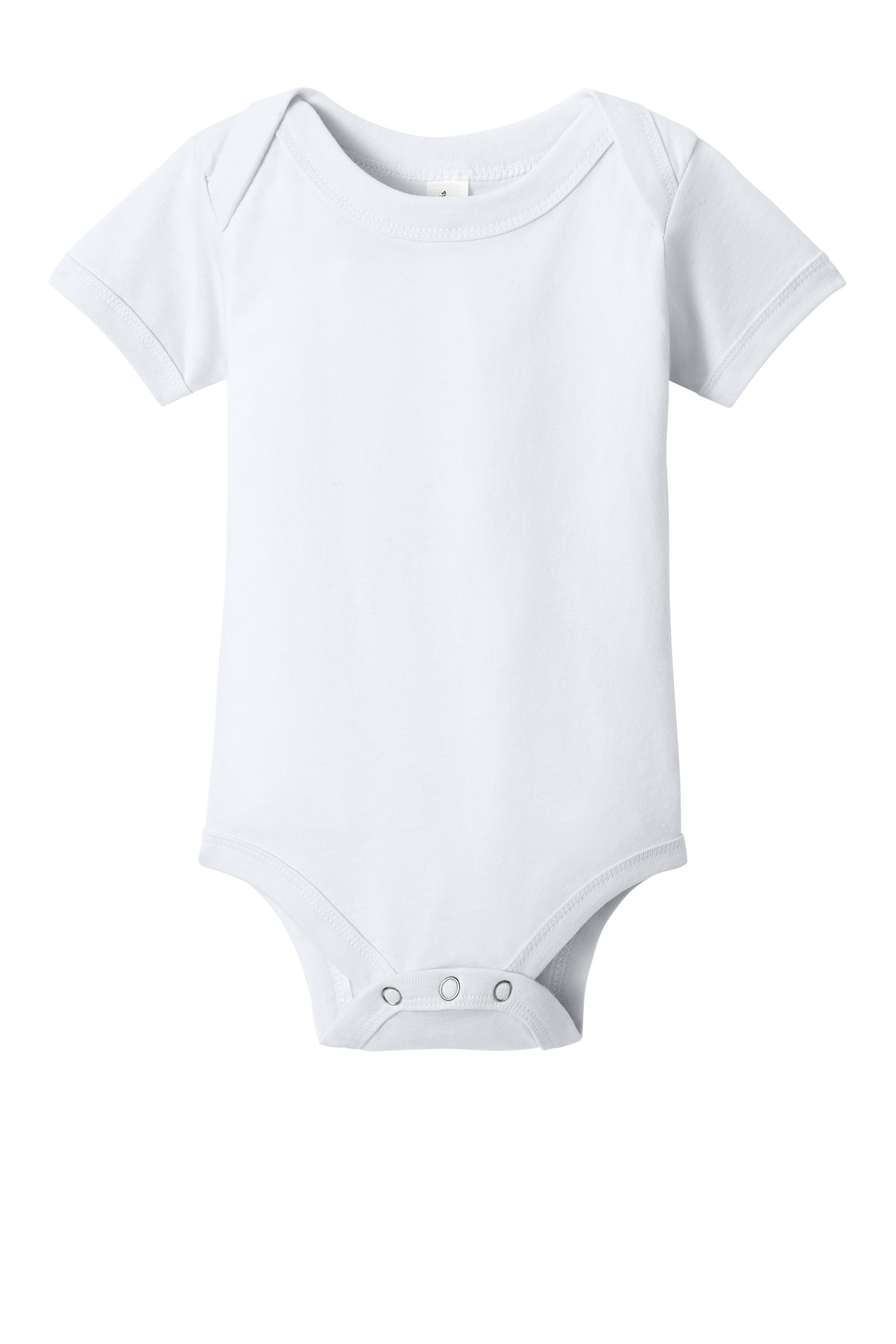 Bella+Canvas BC100B Infant Jersey Short Sleeve One Piece – White, Custom Qty, Blank