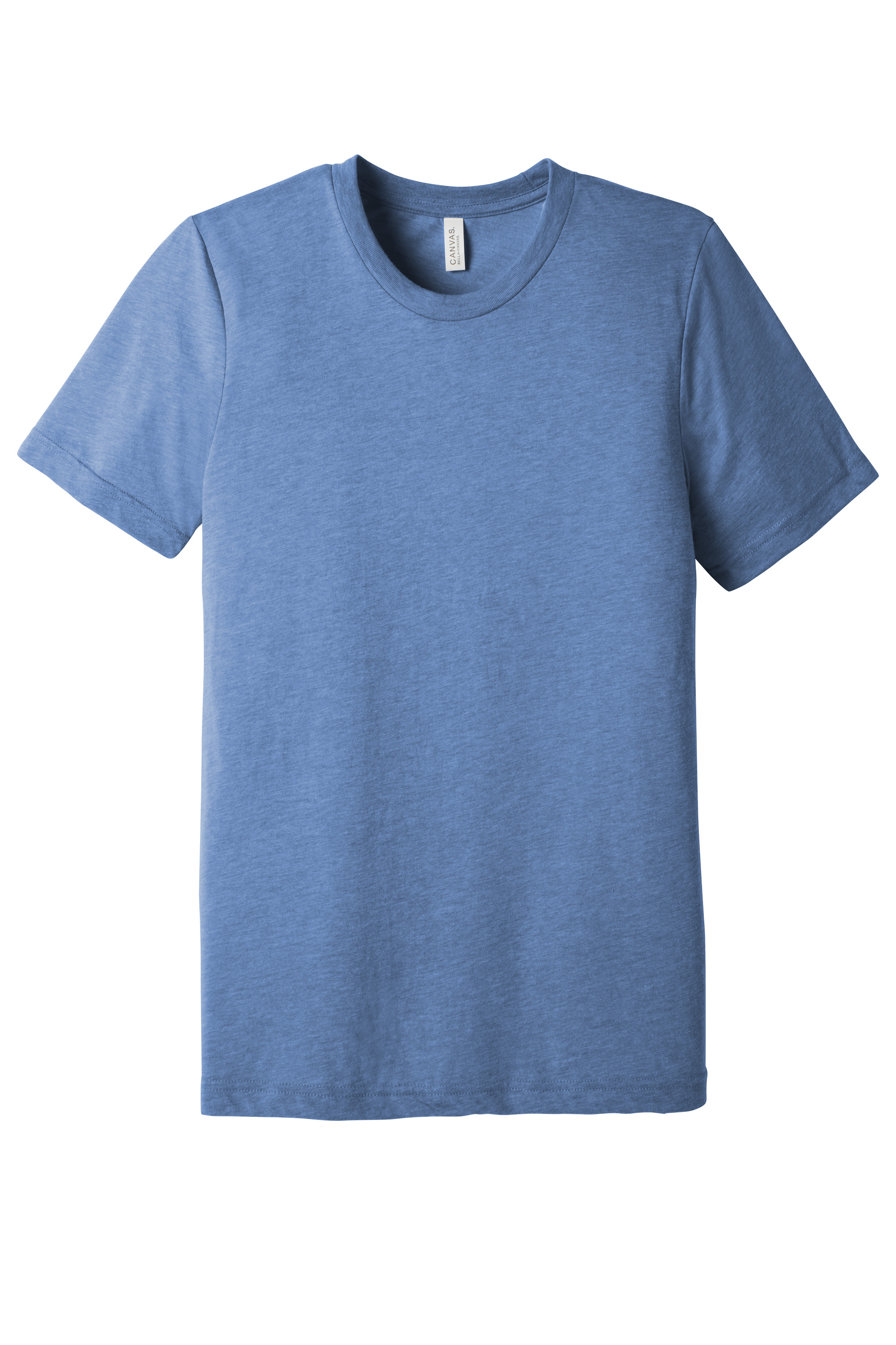 Bella+Canvas BC3413 Unisex Triblend Short Sleeve Tee – Blue Triblend, 9-12 pieces, Blank