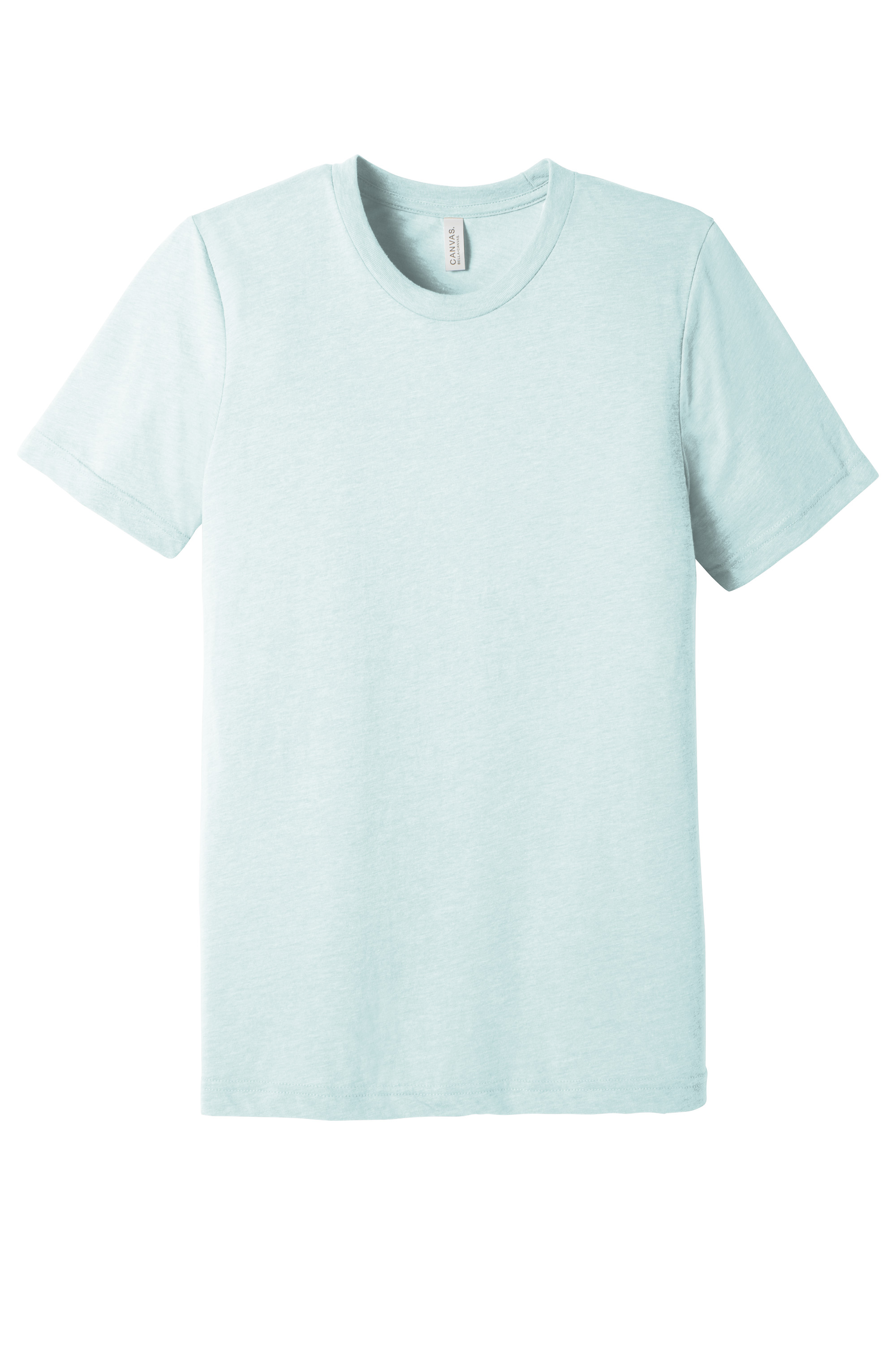 Bella+Canvas BC3413 Unisex Triblend Short Sleeve Tee – Ice Blue Triblend, 48-99 pieces, Blank