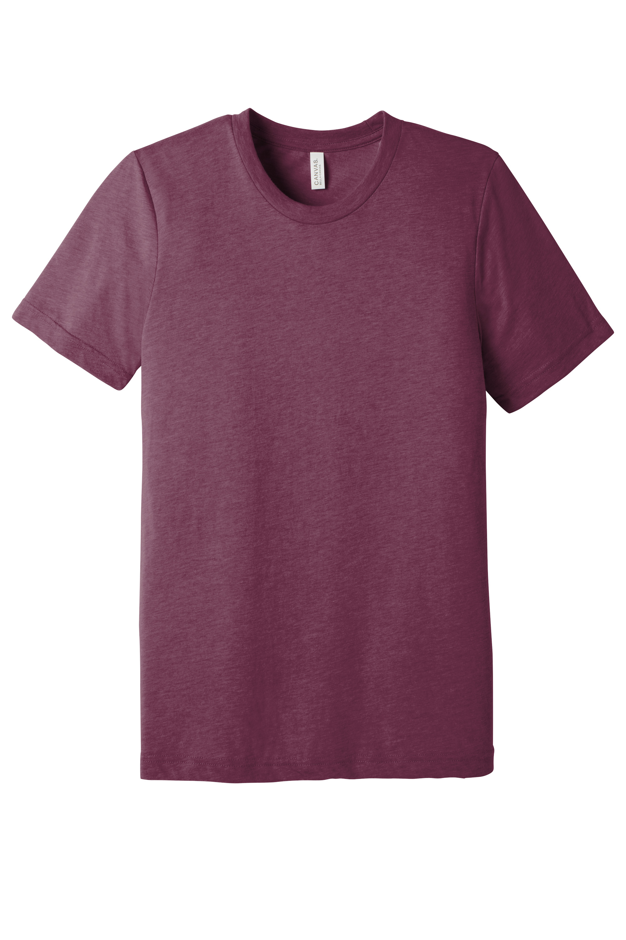 Bella+Canvas BC3413 Unisex Triblend Short Sleeve Tee – Maroon Triblend, 100+ pieces, Blank