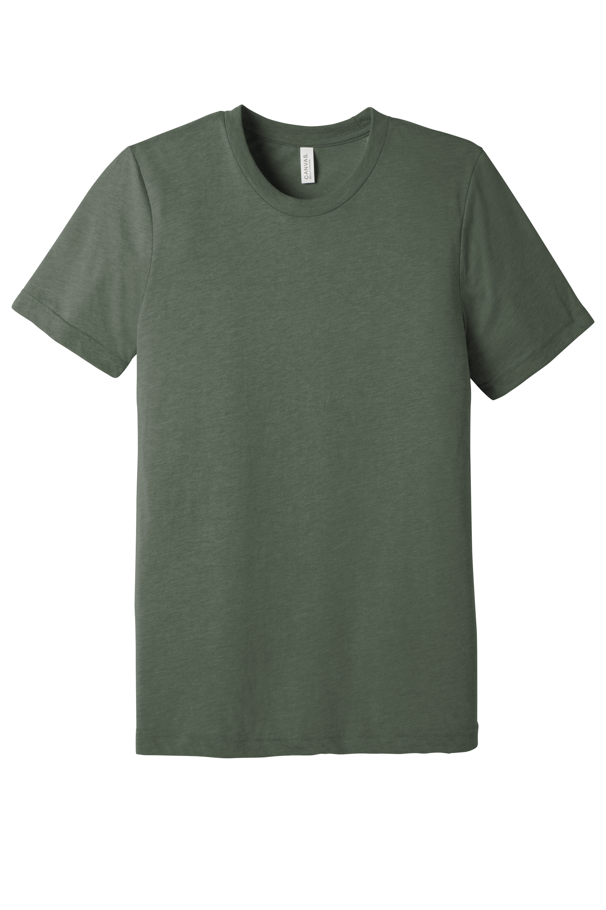 Bella+Canvas BC3413 Unisex Triblend Short Sleeve Tee – Military Green Triblend, 100+ pieces, Blank