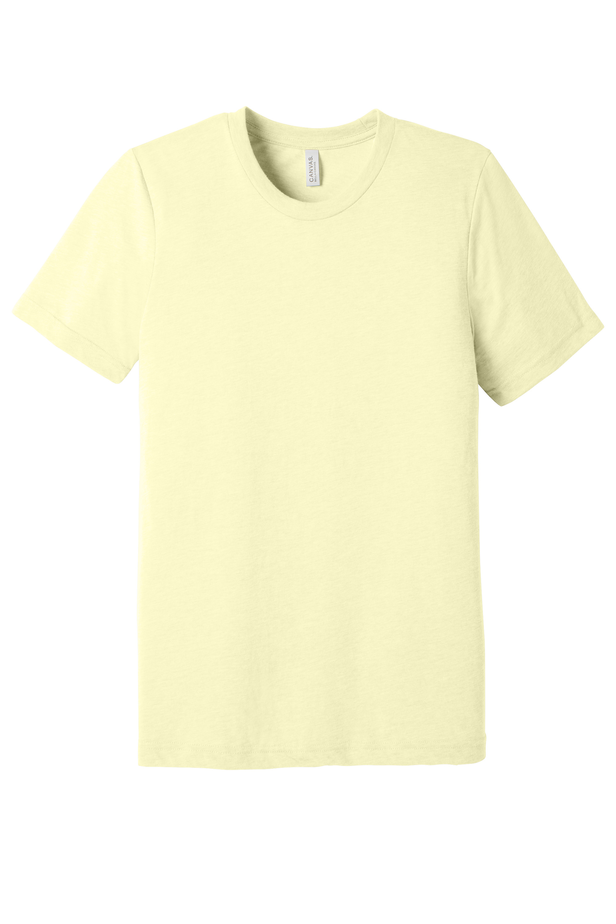 Bella+Canvas BC3413 Unisex Triblend Short Sleeve Tee – Pale Yellow Triblend, 9-12 pieces, Blank