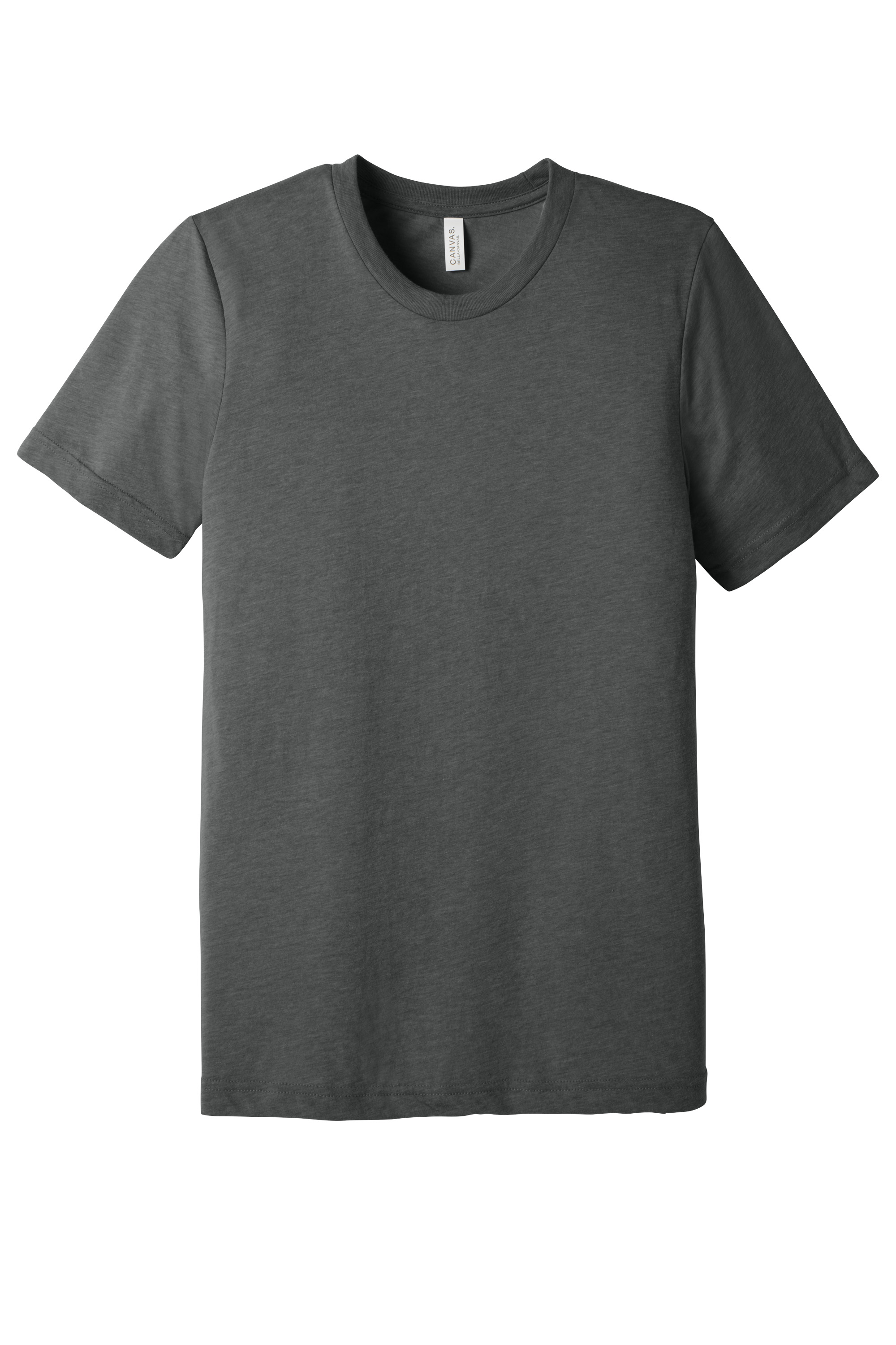 Bella+Canvas BC3413 Unisex Triblend Short Sleeve Tee – Solid Asphalt Triblend, 4-8 pieces, Blank