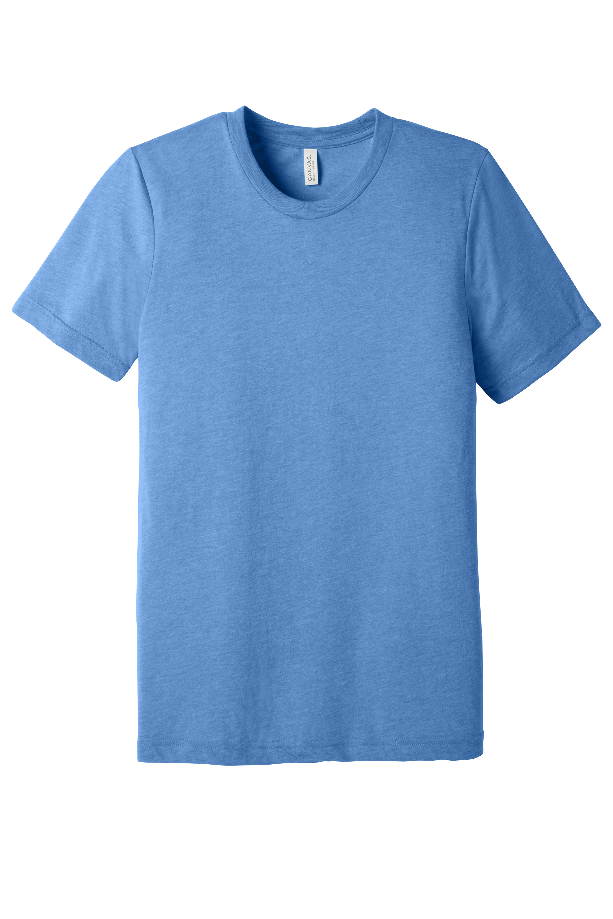 Bella+Canvas BC3413 Unisex Triblend Short Sleeve Tee – Solid Carolina Blue Tiblend, 100+ pieces, Blank