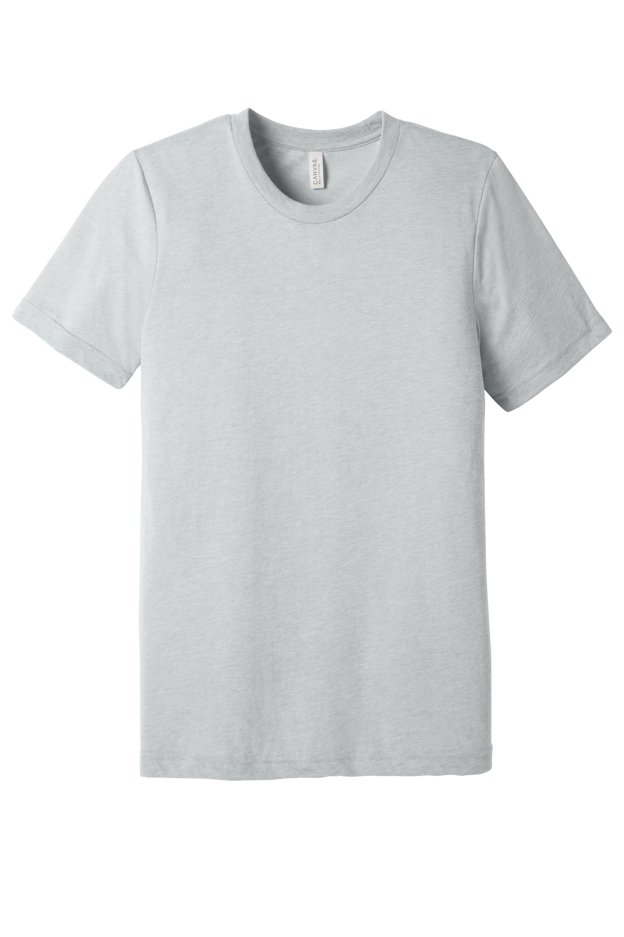 Bella+Canvas BC3413 Unisex Triblend Short Sleeve Tee – Solid Silver Triblend, 48-99 pieces, Blank