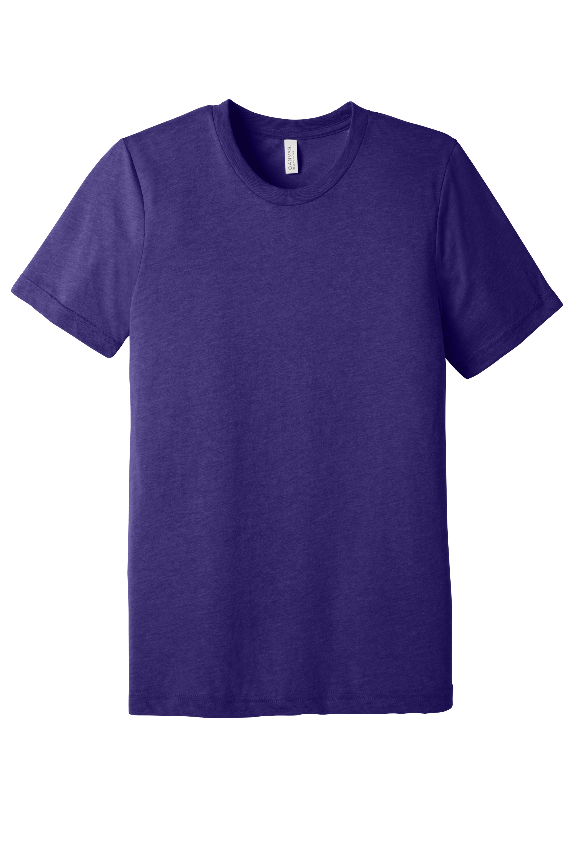Bella+Canvas BC3413 Unisex Triblend Short Sleeve Tee – Solid Team Purple Triblend, 100+ pieces, Blank