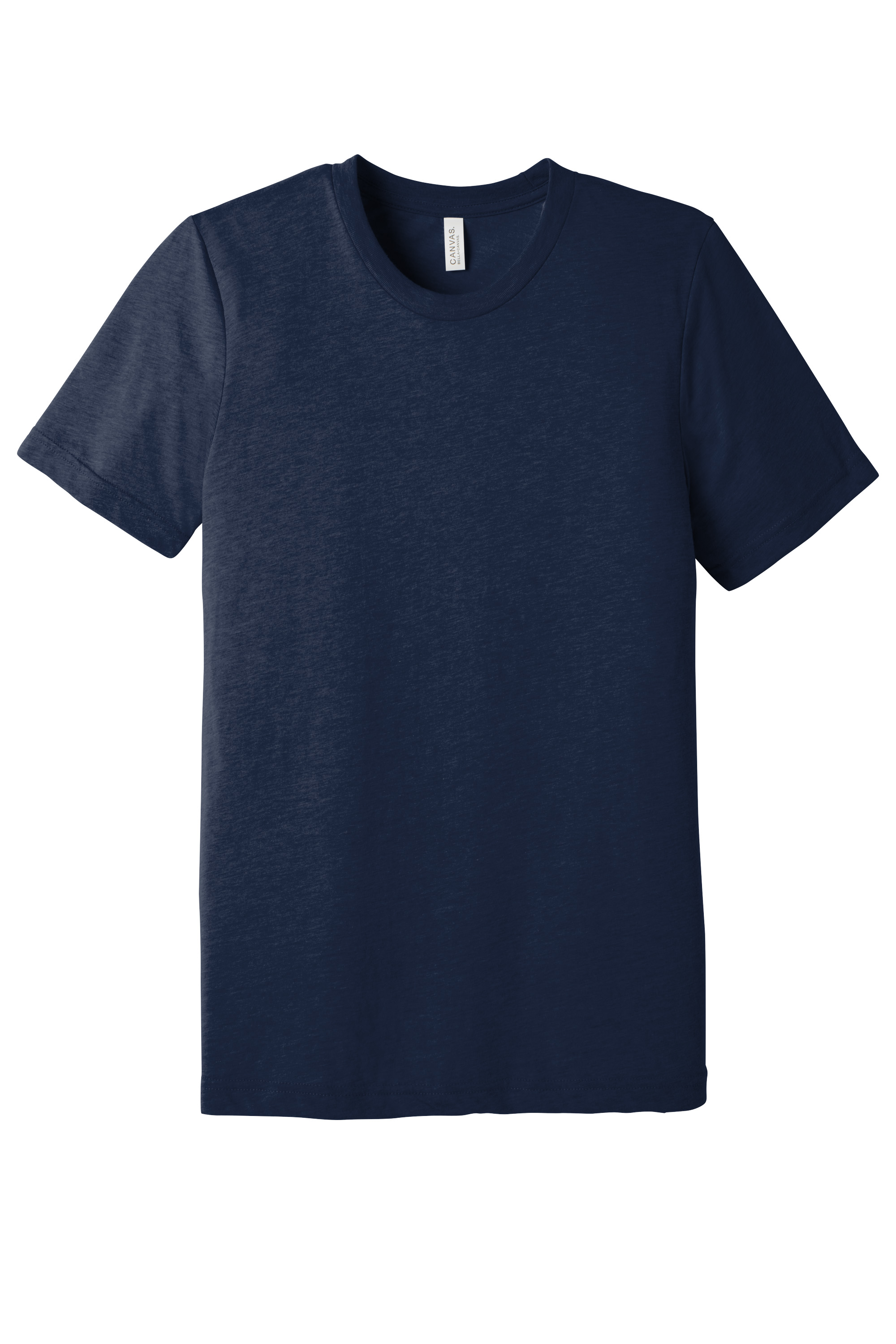 Bella+Canvas BC3413 Unisex Triblend Short Sleeve Tee – Solid Navy Triblend, 48-99 pieces, Blank