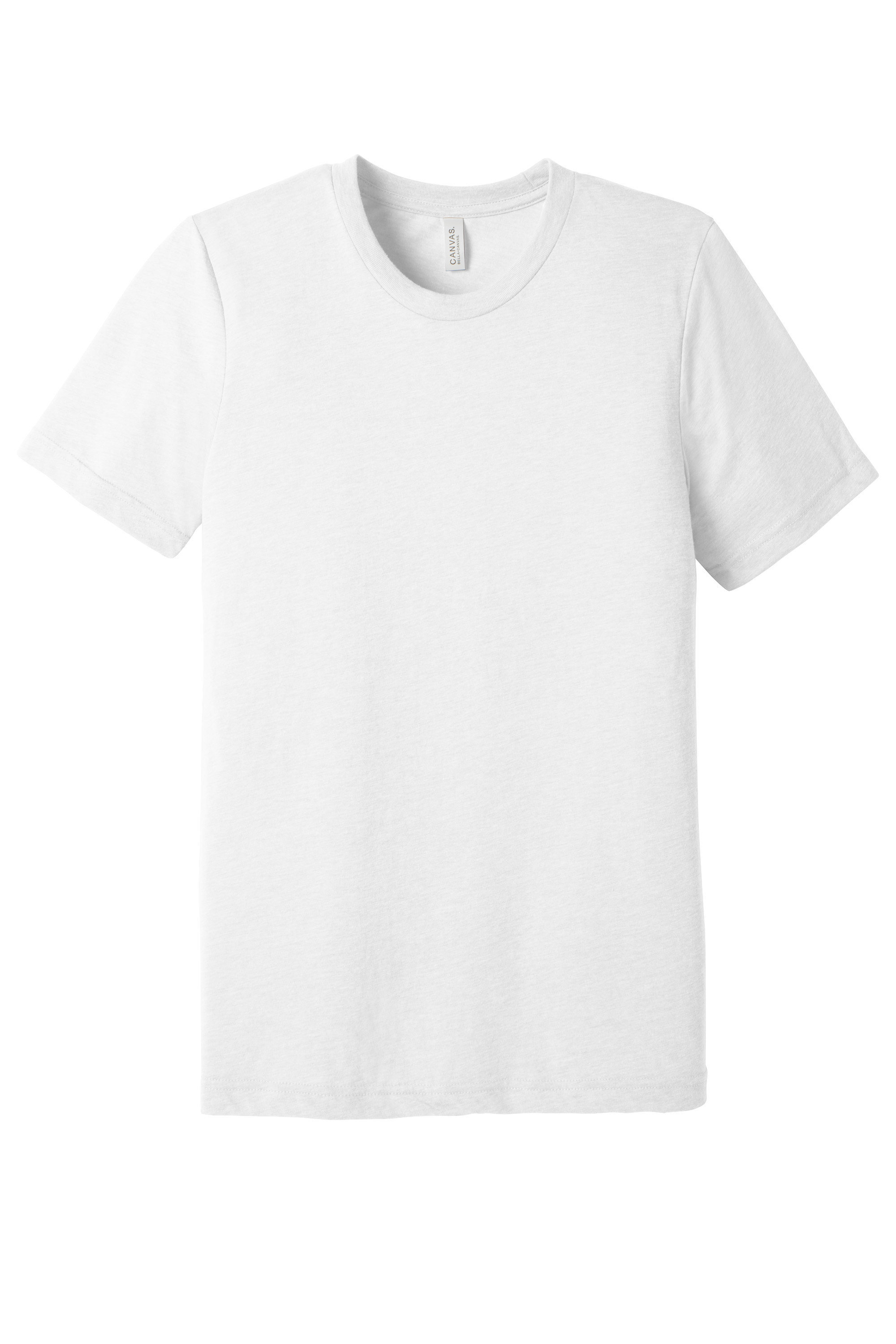 Bella+Canvas BC3413 Unisex Triblend Short Sleeve Tee – Solid White Triblend, 13-15 pieces, Blank