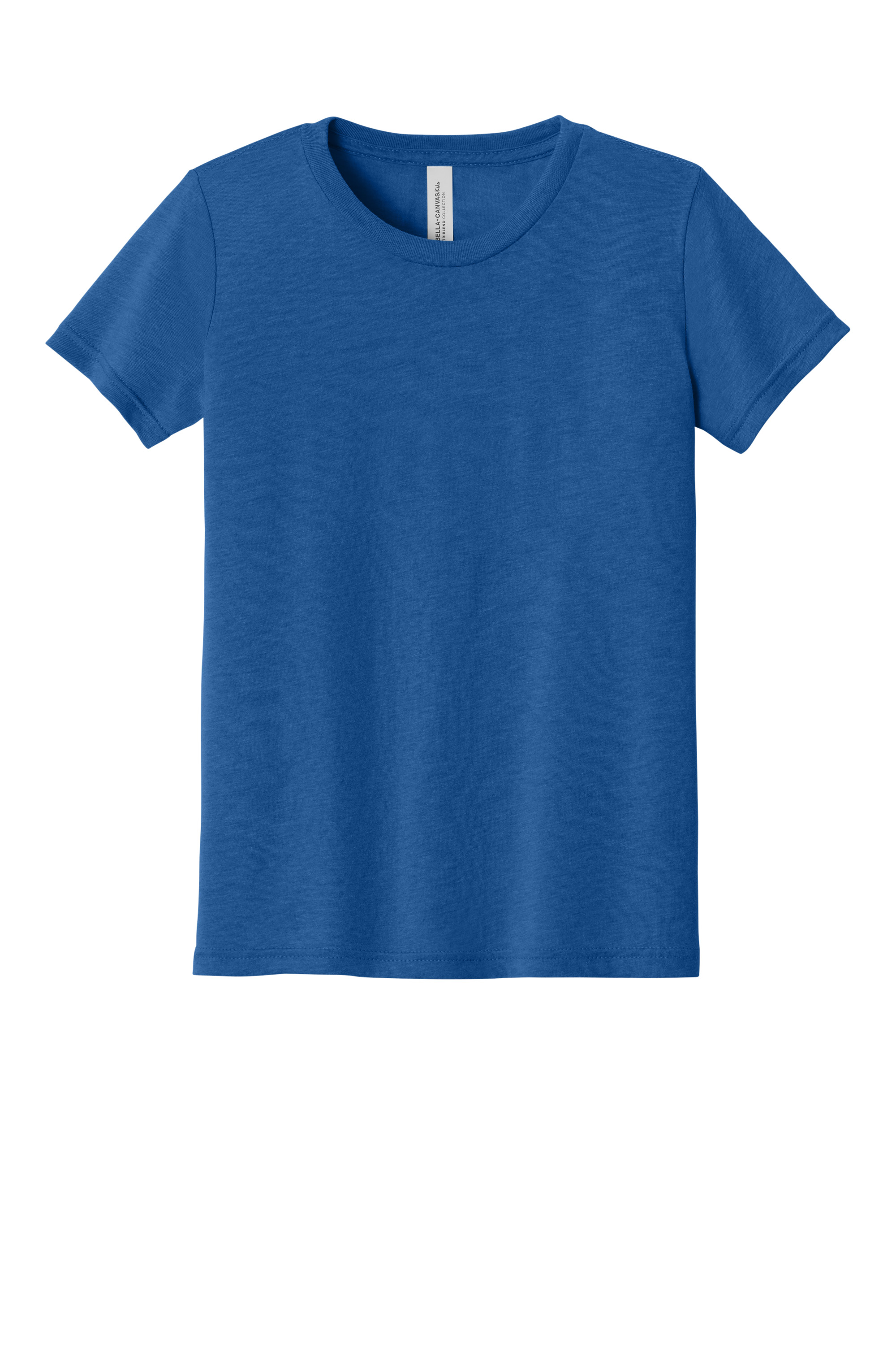 Bella+Canvas BC3413Y Youth Triblend Short Sleeve Tee – True Royal Triblend, 100+ pieces, Blank