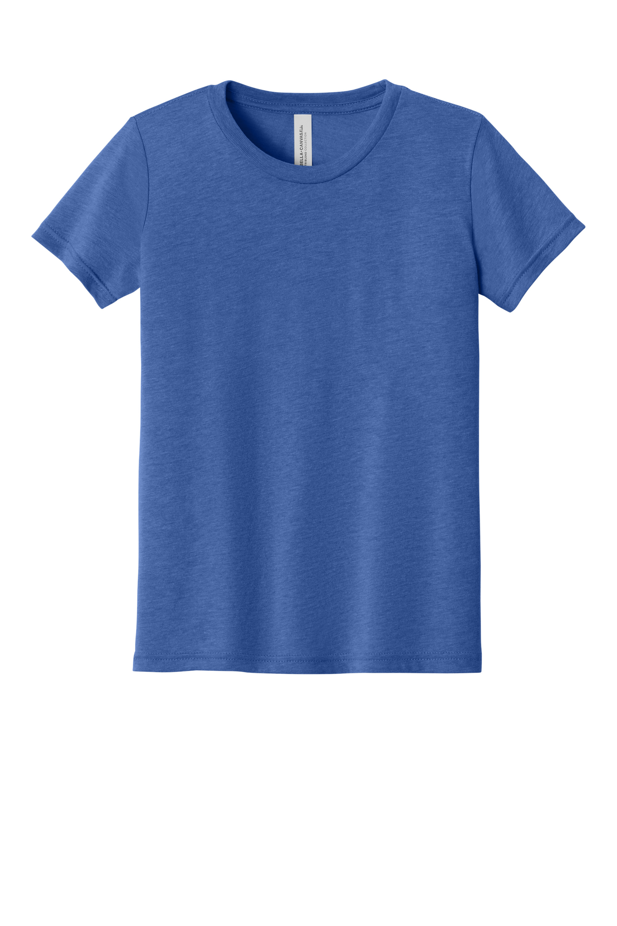 Bella+Canvas BC3413Y Youth Triblend Short Sleeve Tee – Blue Triblend, 48-99 pieces, Blank