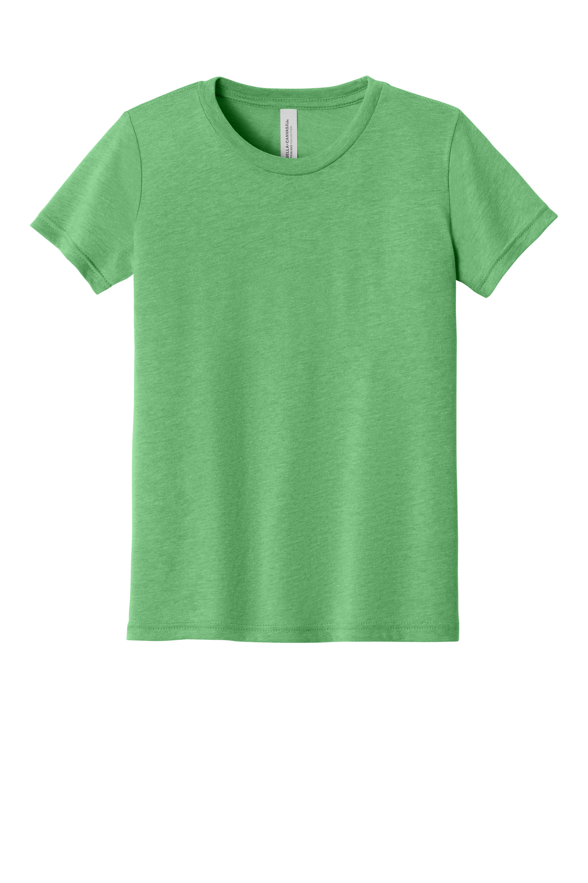 Bella+Canvas BC3413Y Youth Triblend Short Sleeve Tee – Green Triblend, 16-20 pieces, Blank