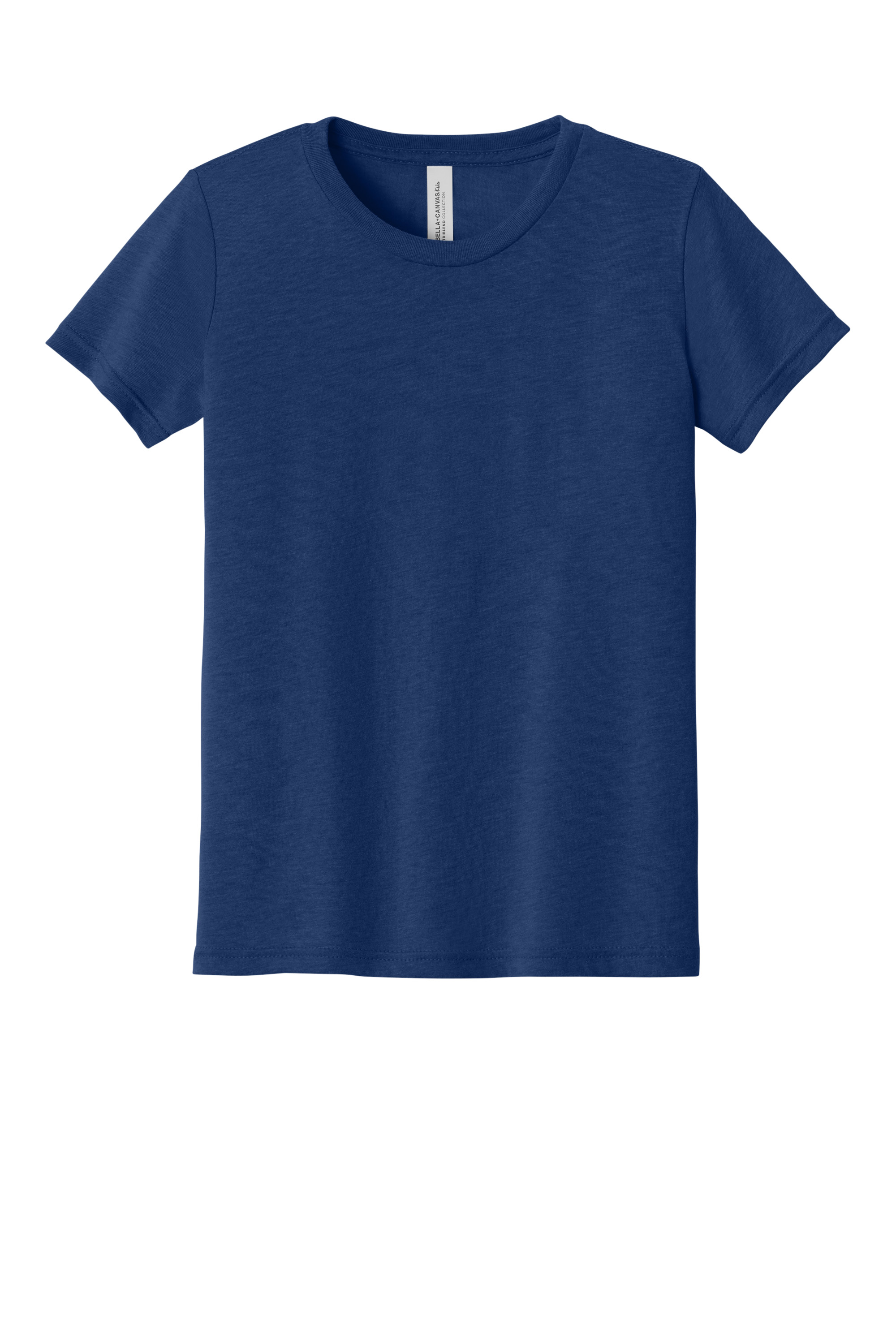 Bella+Canvas BC3413Y Youth Triblend Short Sleeve Tee – Navy Triblend, 48-99 pieces, Blank