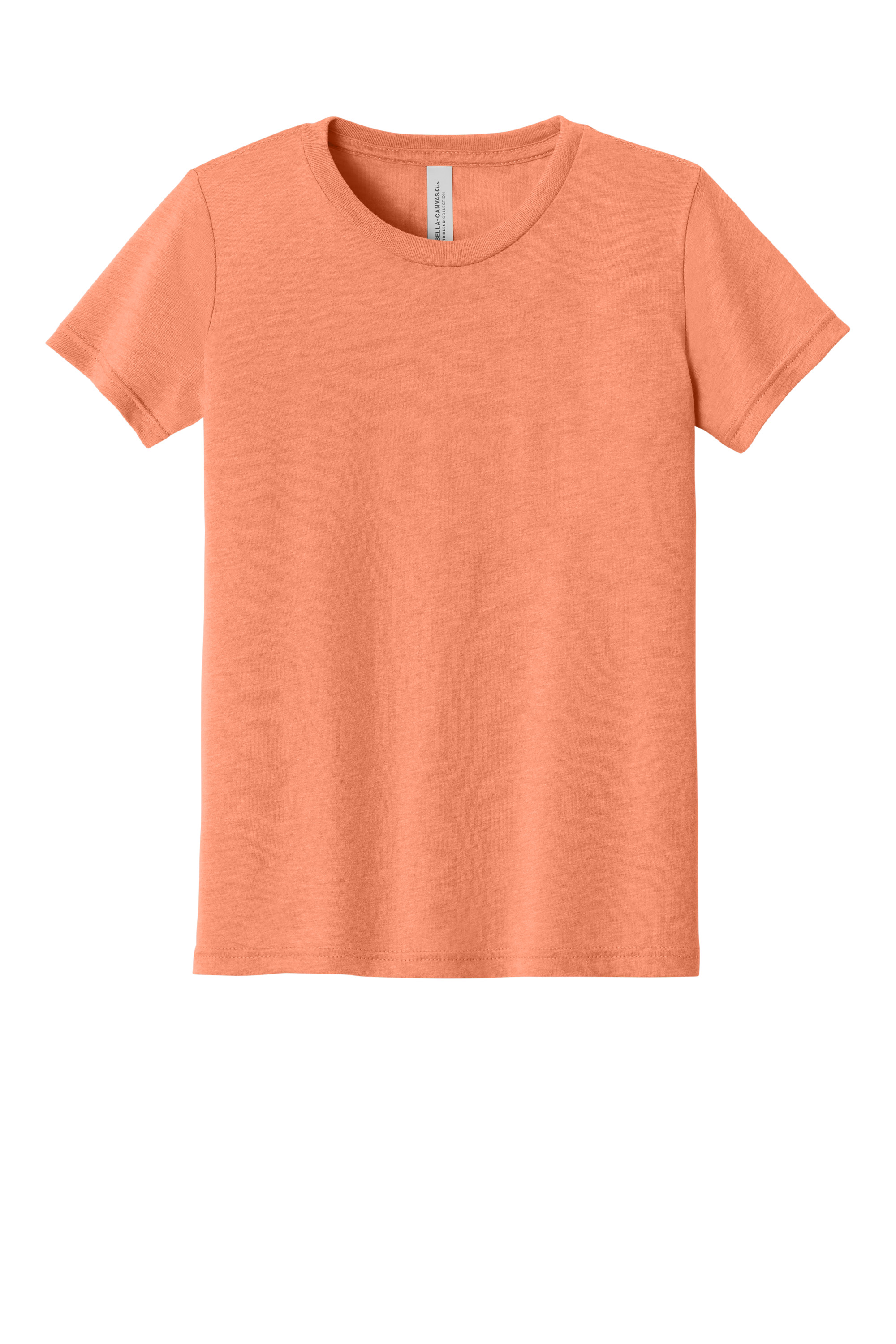 Bella+Canvas BC3413Y Youth Triblend Short Sleeve Tee – Orange Triblend, 100+ pieces, Blank