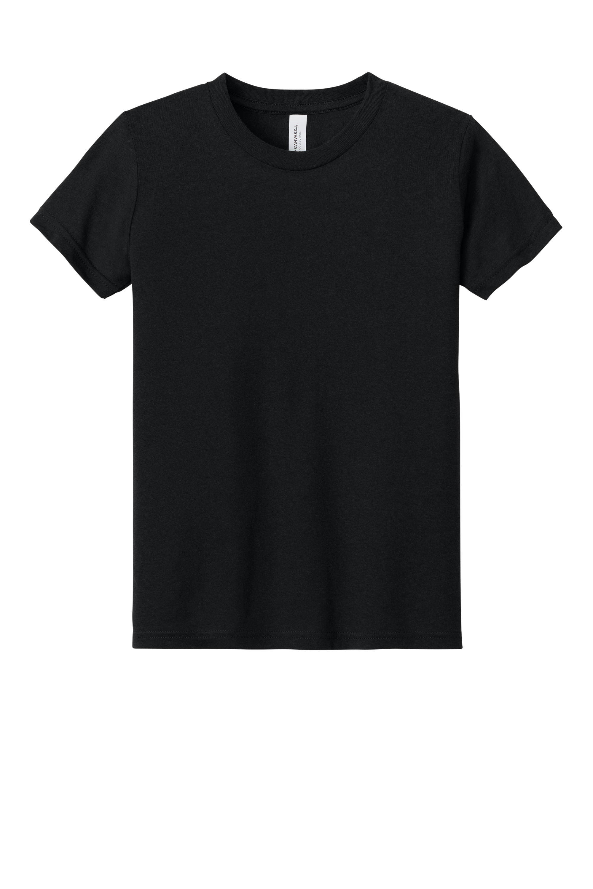 Bella+Canvas BC3413Y Youth Triblend Short Sleeve Tee – Solid Black Triblend, 16-20 pieces, Blank