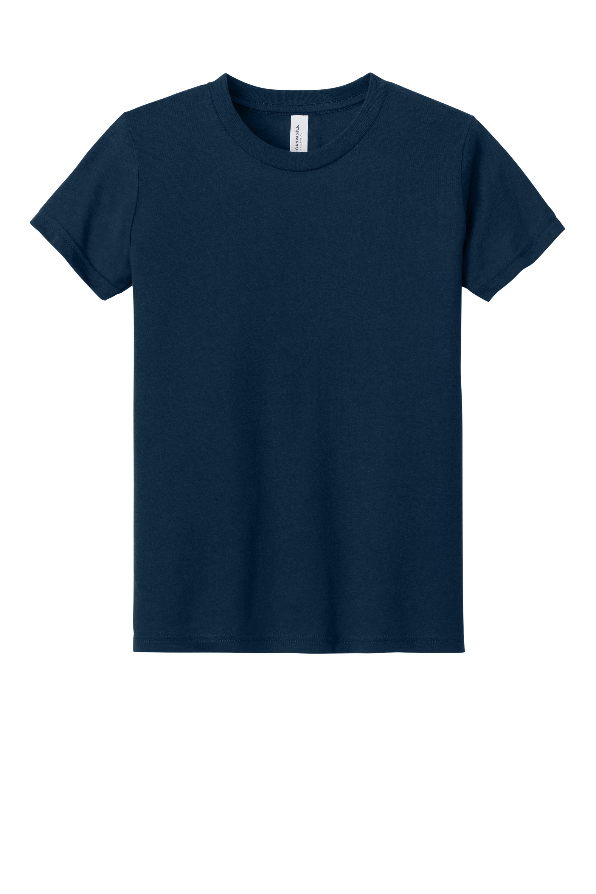 Bella+Canvas BC3413Y Youth Triblend Short Sleeve Tee – Solid Navy Triblend, 1-3 pieces, Blank