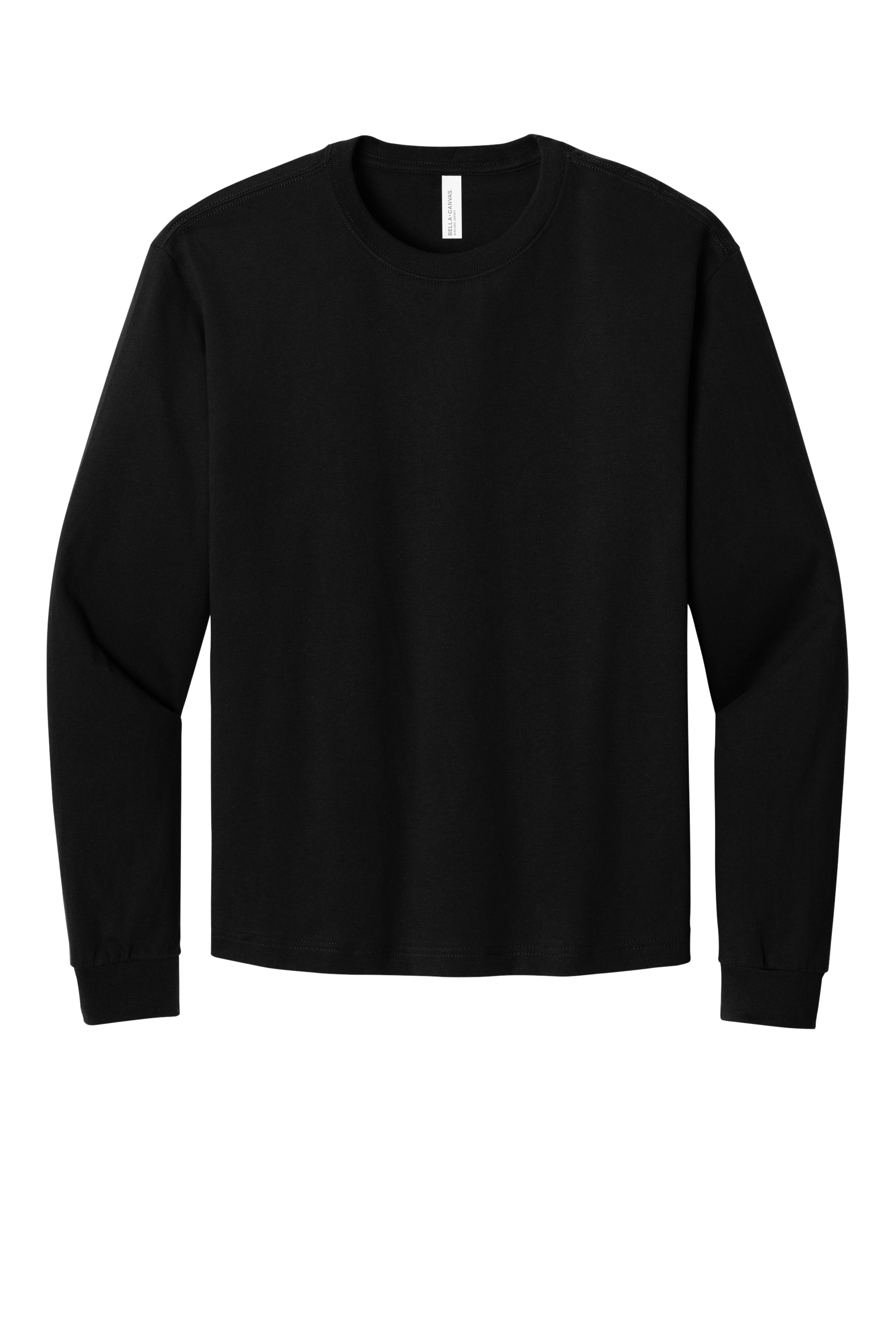 Bella+Canvas BC3511 Unisex Heavyweight Long Sleeve Tee – Black, 21-23 pieces, Front Print