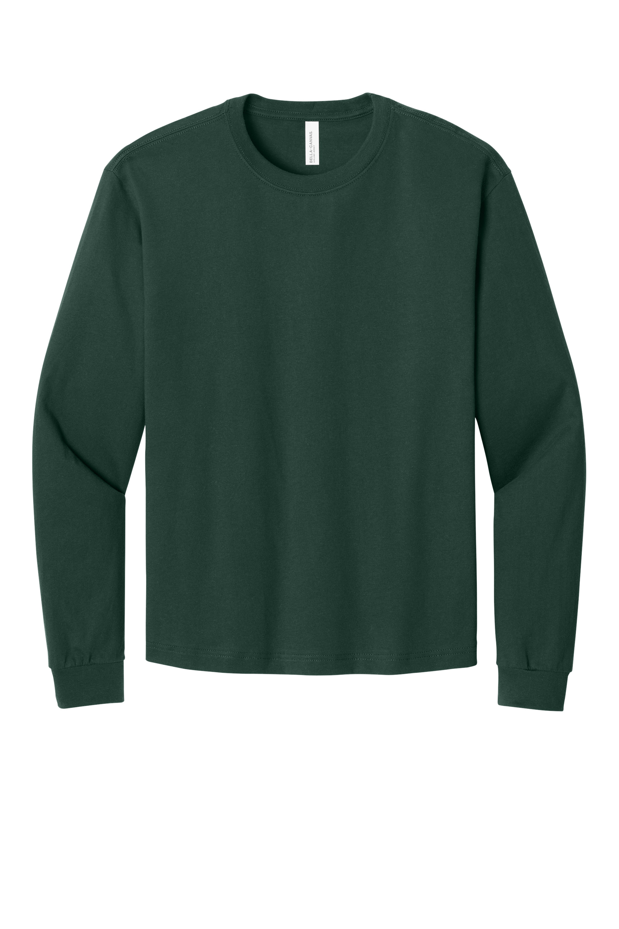 Bella+Canvas BC3511 Unisex Heavyweight Long Sleeve Tee – Forest, 21-23 pieces, Front Print
