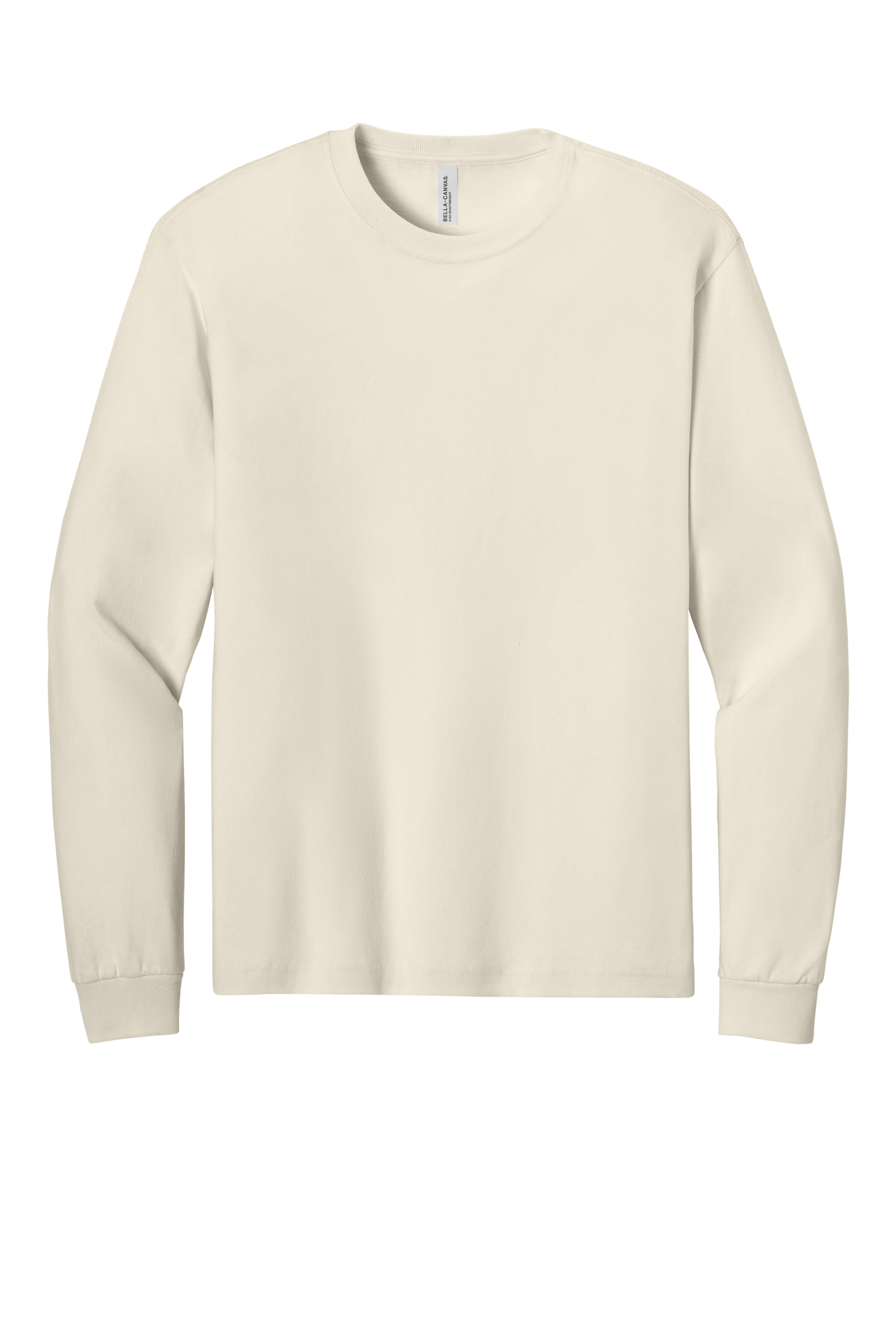 Bella+Canvas BC3511 Unisex Heavyweight Long Sleeve Tee – Natural, 21-23 pieces, Front Print