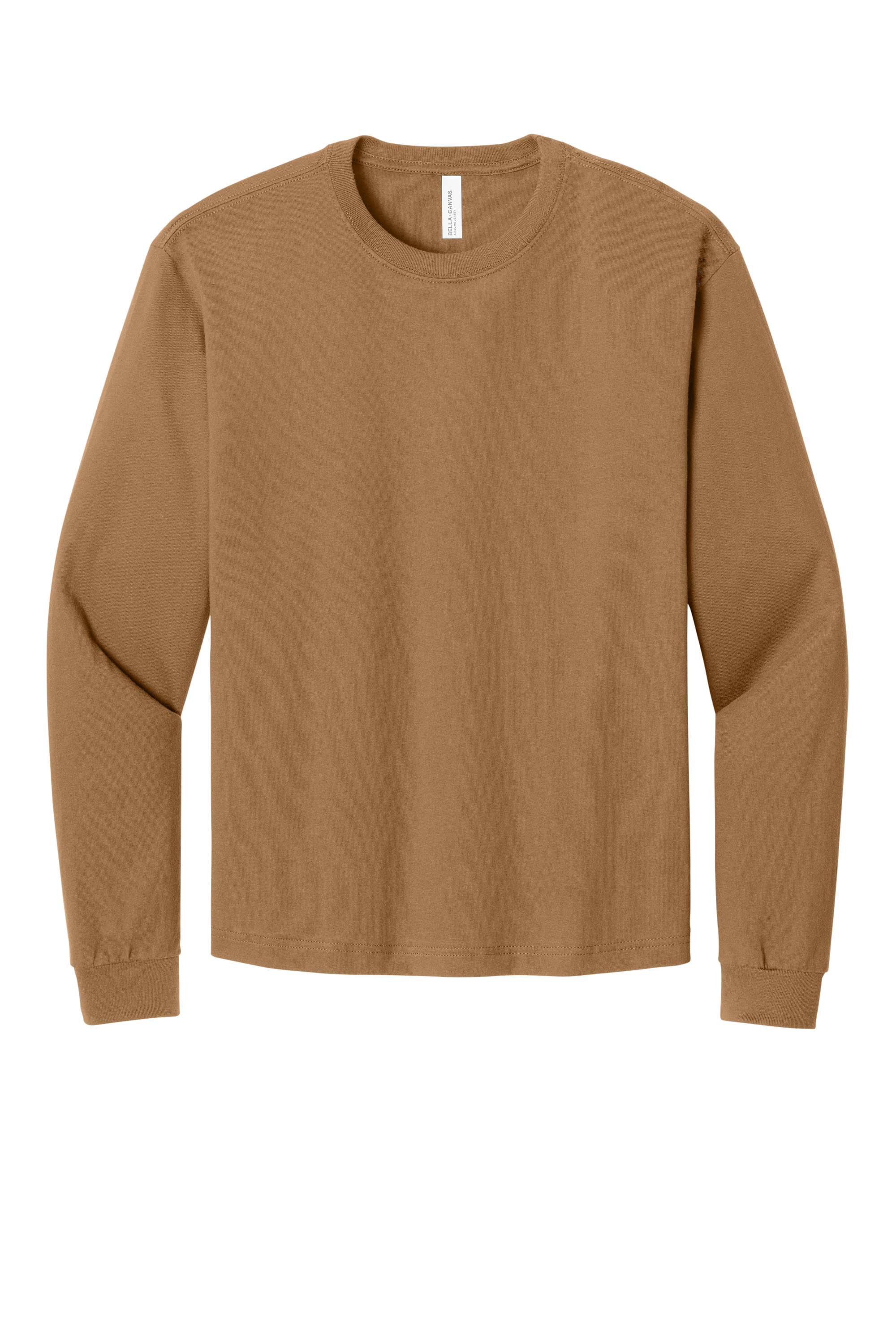 Bella+Canvas BC3511 Unisex Heavyweight Long Sleeve Tee – Toast, 21-23 pieces, Front Print