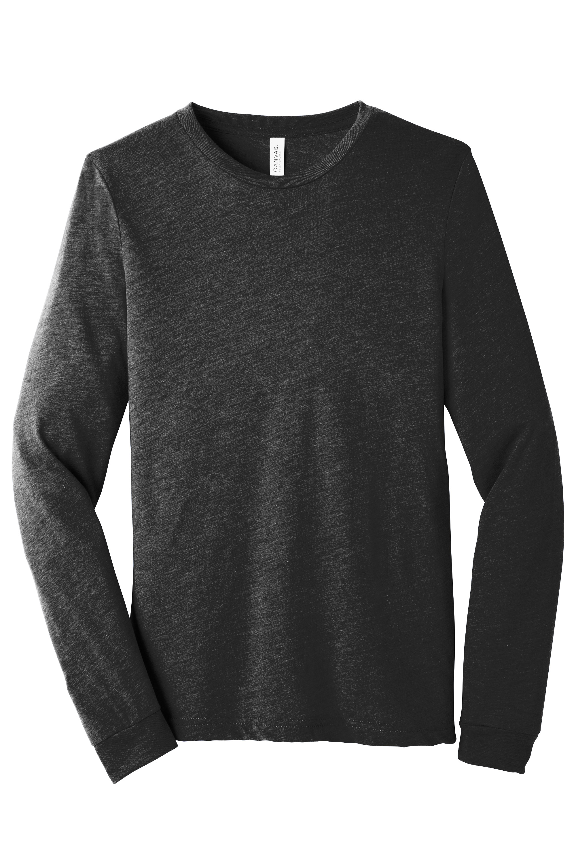 Bella+Canvas BC3513 Unisex Triblend Long Sleeve Tee – Charcoal-Black Triblend, 16-20 pieces, Blank