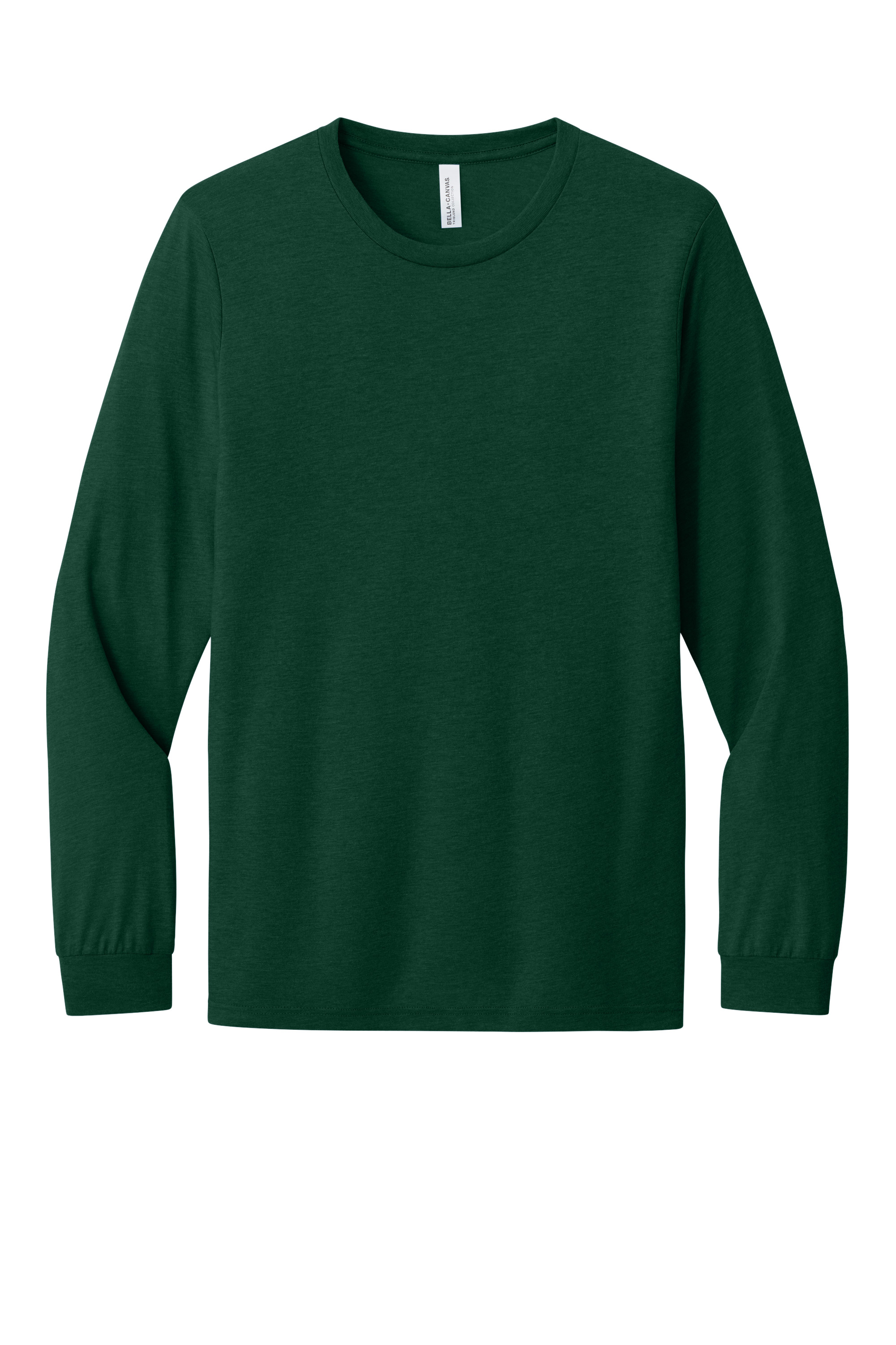 Bella+Canvas BC3513 Unisex Triblend Long Sleeve Tee – Emerald Triblend, 21-23 pieces, Blank