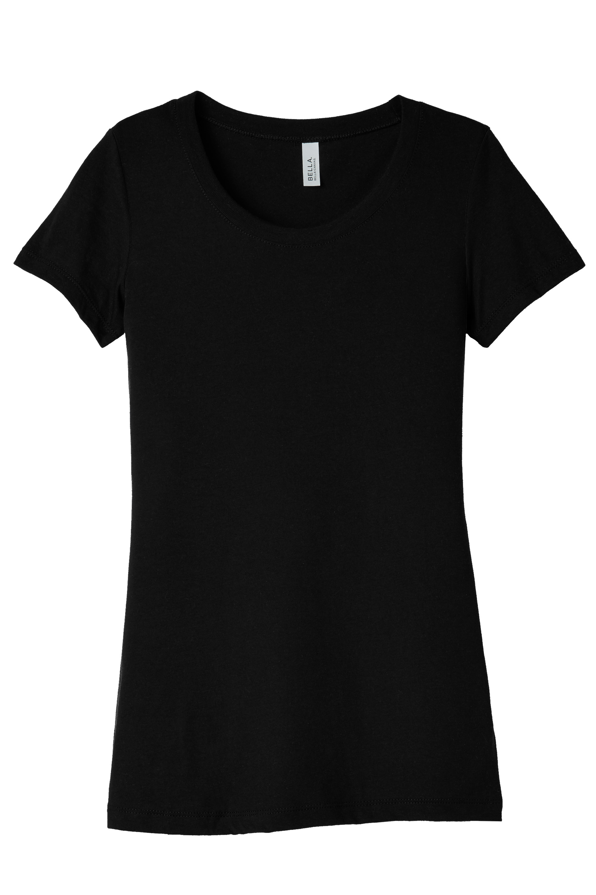 Bella+Canvas BC8413 Women's Triblend Short Sleeve Tee – Solid Black Triblend, 1-3 pieces, Blank