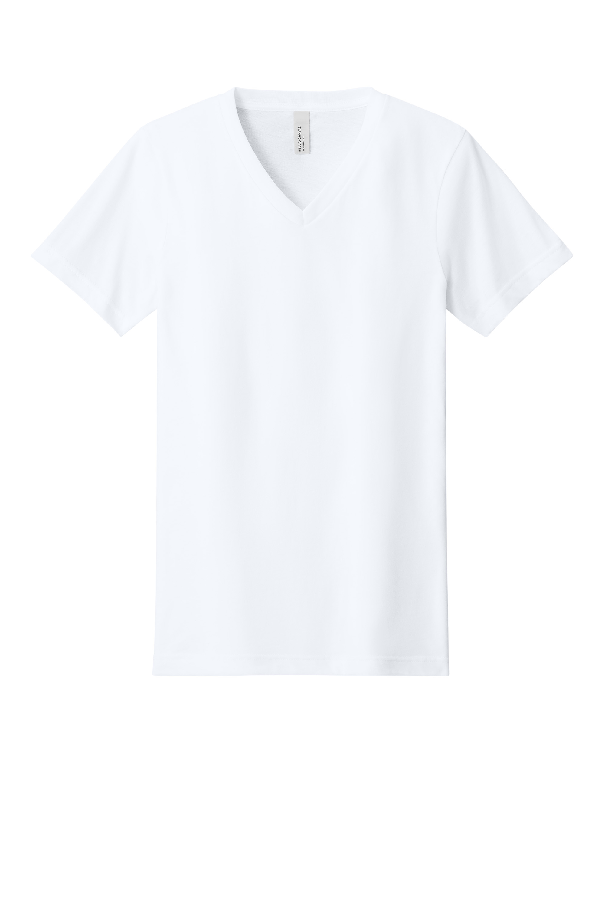 Bella+Canvas BC3005CVC Unisex Heather CVC V-Neck Tee – Solid White Blend, 4-8 pieces, Blank