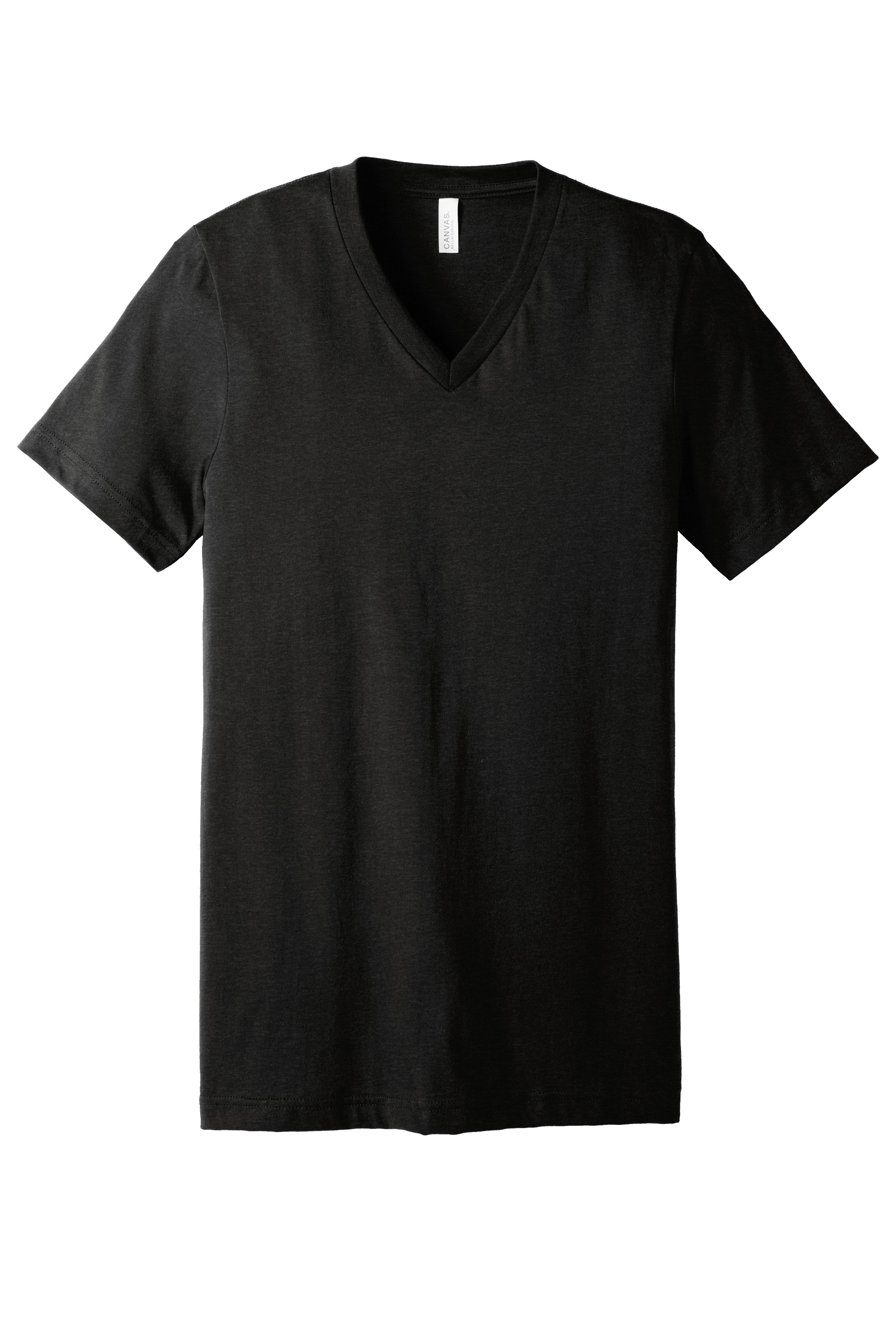 Bella+Canvas BC3005CVC Unisex Heather CVC V-Neck Tee – Black Heather, 16-20 pieces, Blank