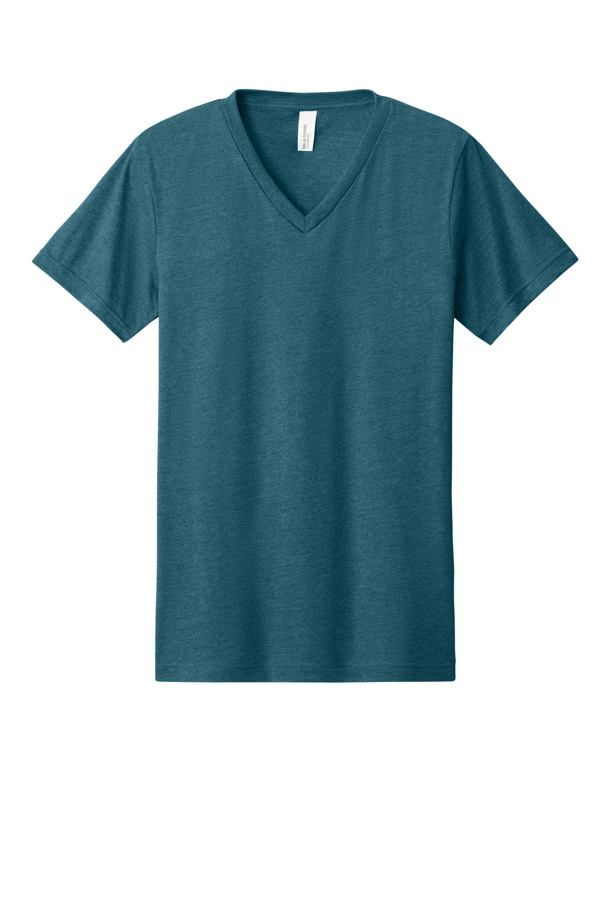 Bella+Canvas BC3005CVC Unisex Heather CVC V-Neck Tee – Heather Deep Teal, 4-8 pieces, Blank