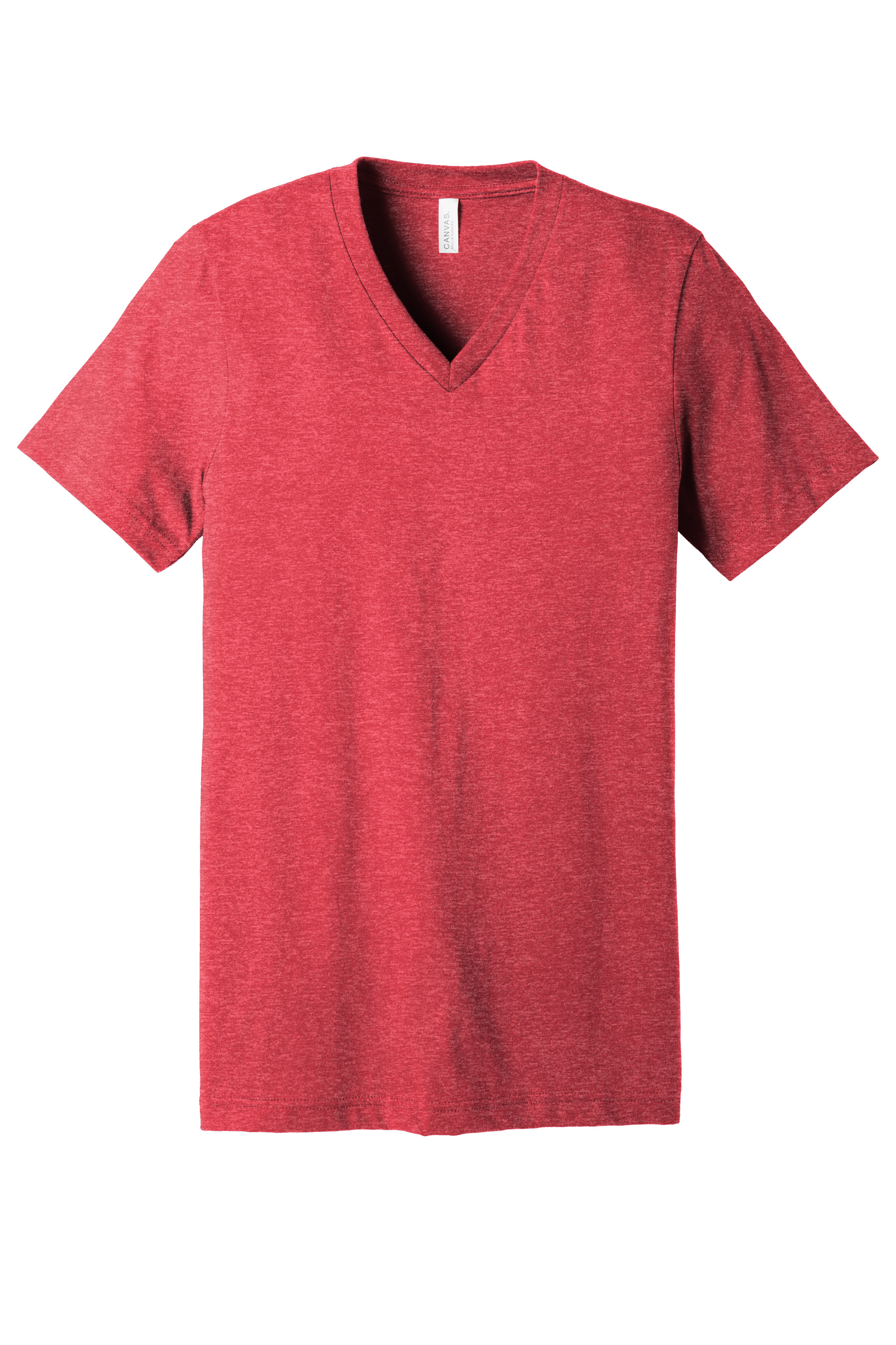 Bella+Canvas BC3005CVC Unisex Heather CVC V-Neck Tee – Heather Red, 4-8 pieces, Blank