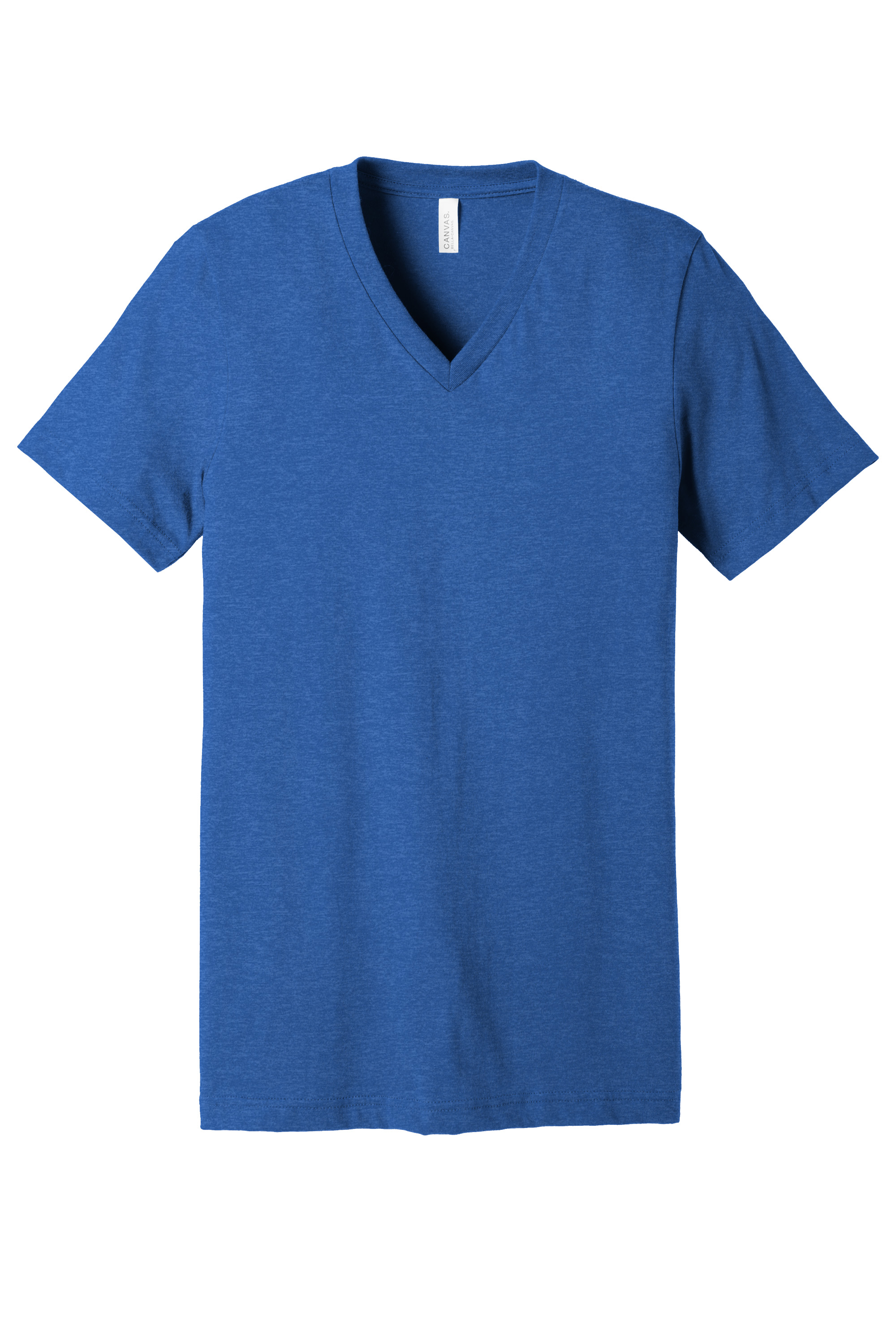 Bella+Canvas BC3005CVC Unisex Heather CVC V-Neck Tee – Heather True Royal, 48-99 pieces, Blank