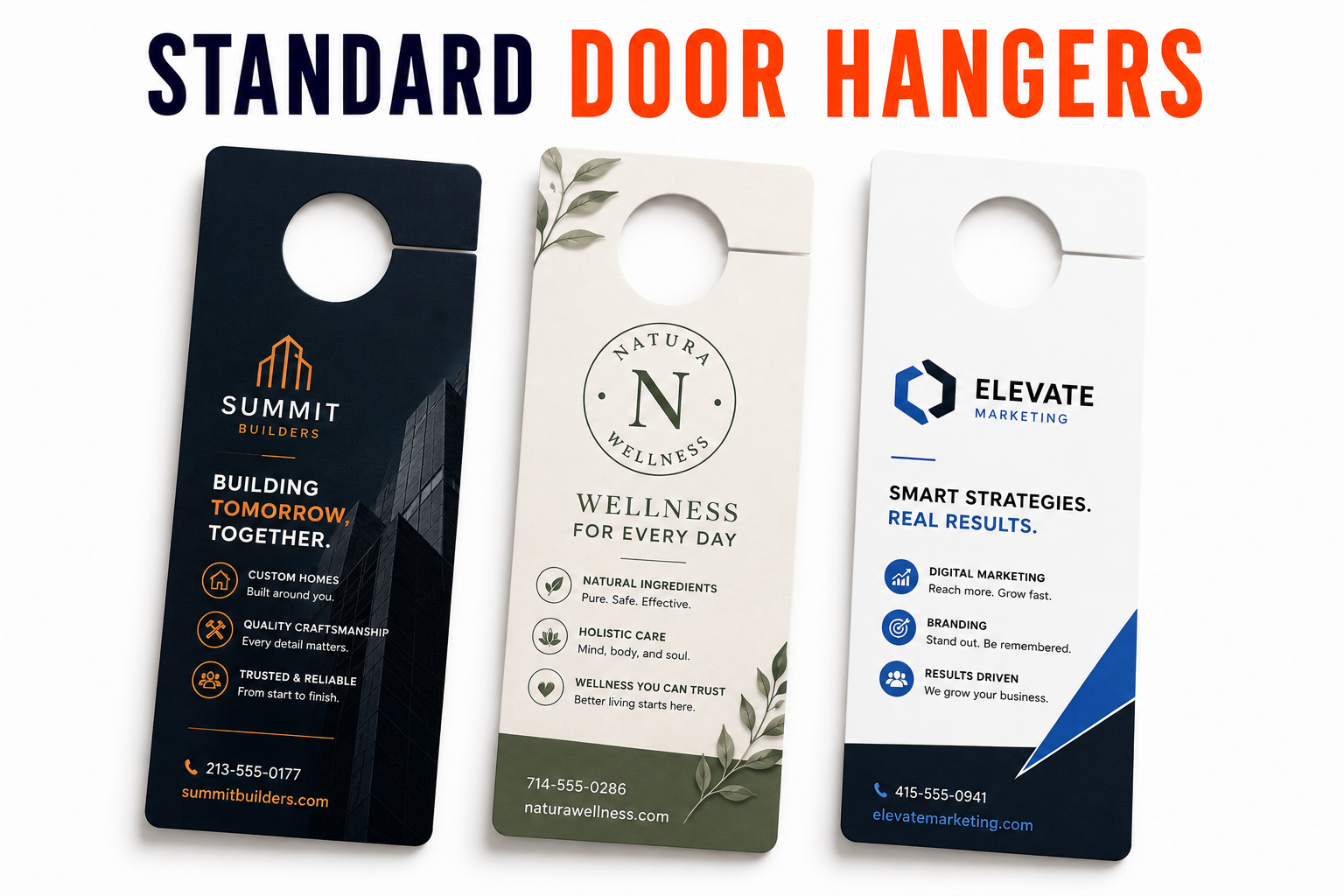 Standard Door Hangers -  100LB Gloss Book - Starburst Die Cut — 4 x 7