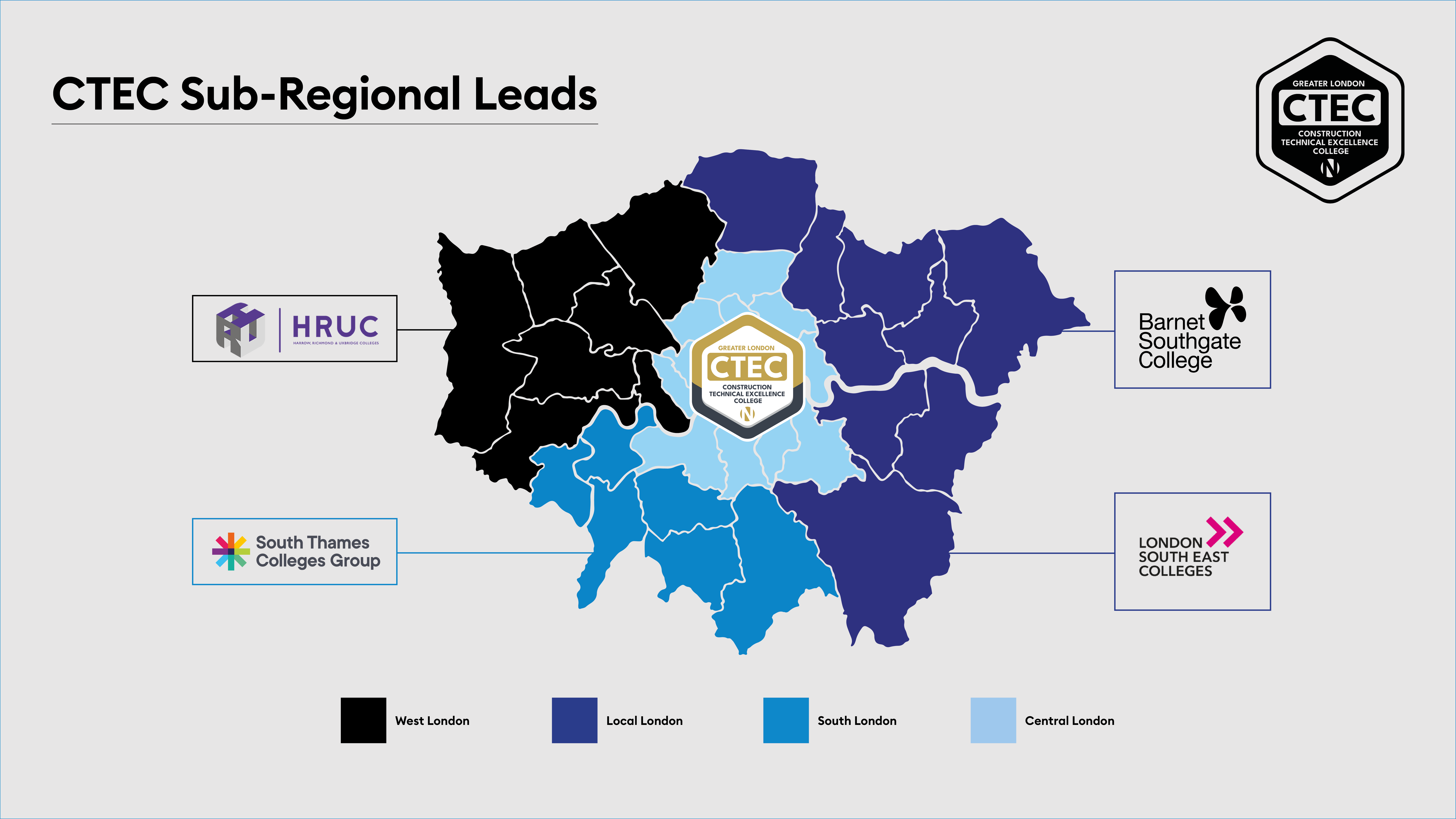 CTEC Sub-Regional Leads map