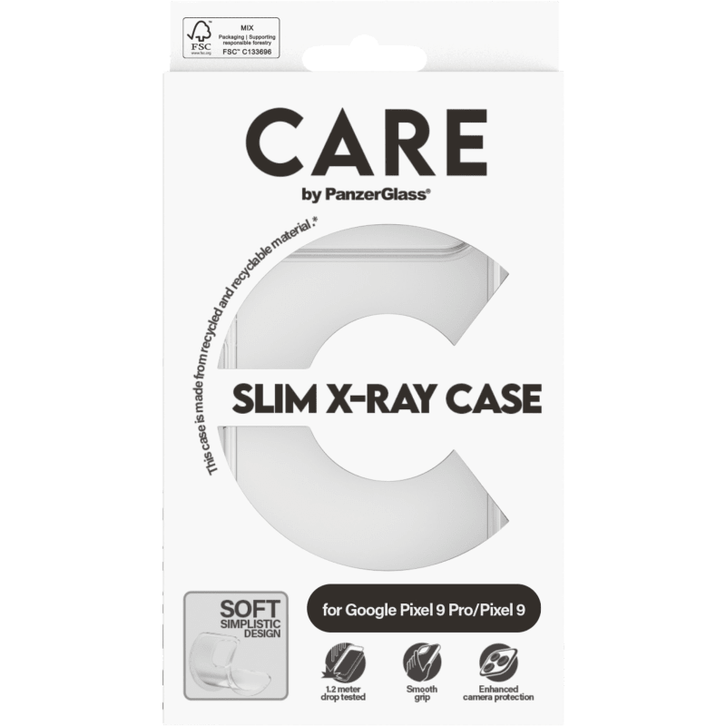 Care by PanzerGlass X-Ray -suojakuori Google Pixel 9/9 Pro -puhelimelle