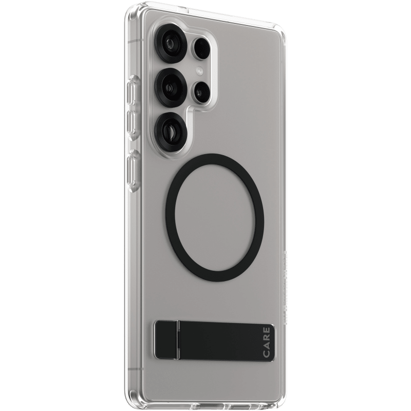 Care by PanzerGlass Kickstand Qi -suojakuori Samsung Galaxy S25 Ultra -puhelimelle