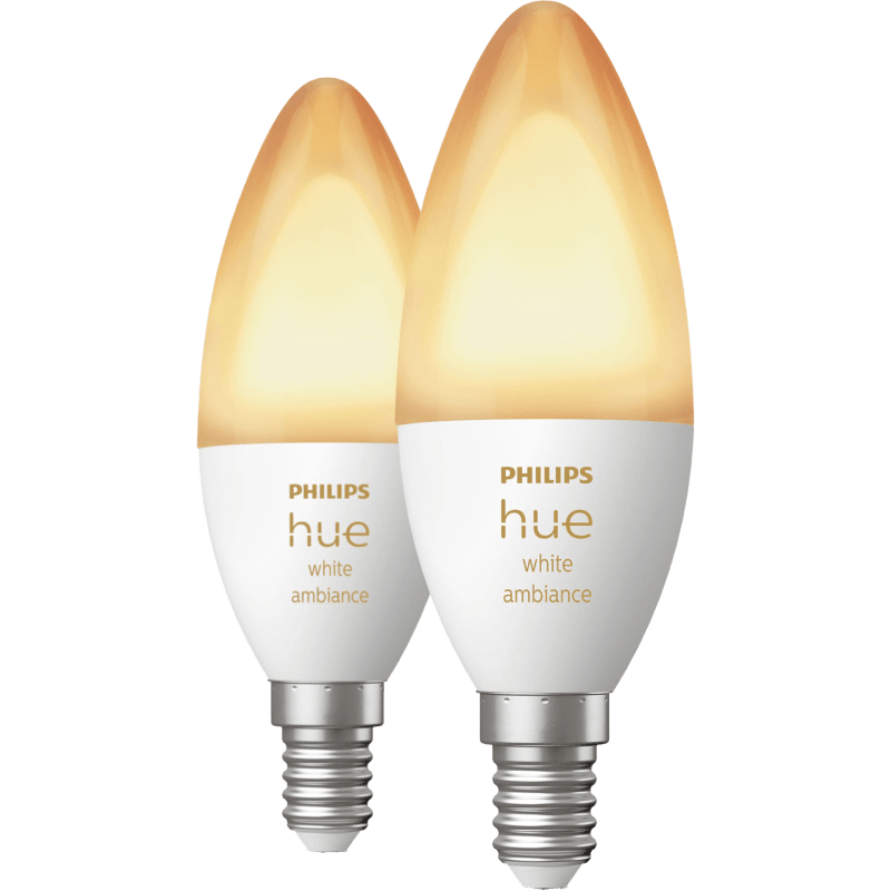 Philips Hue White Ambiance, E14 -älylamppu, 2 kpl