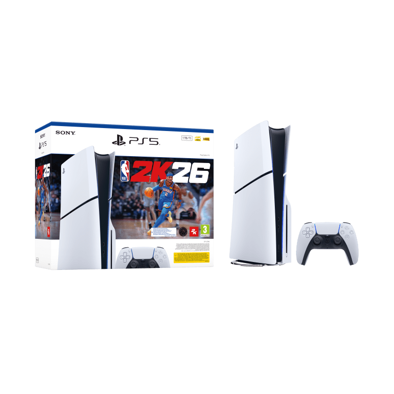PlayStation 5 Slim -pelikonsoli + NBA 2K26 -peli
