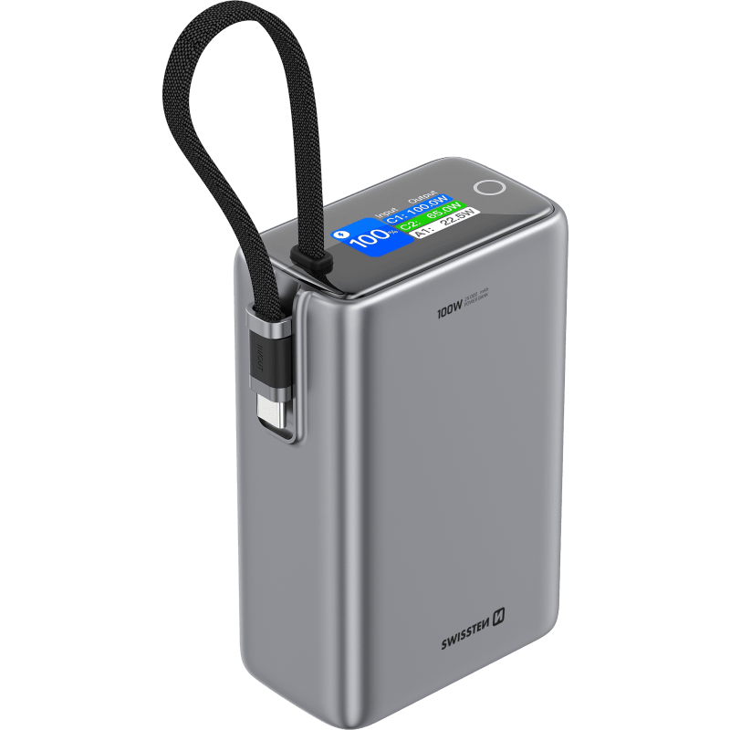 Swissten varavirtalähde 25 000 mAh (100 W)