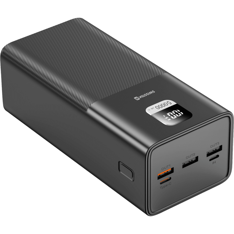 Swissten Powerline -varavirtalähde 50 000 mAh (100 W)