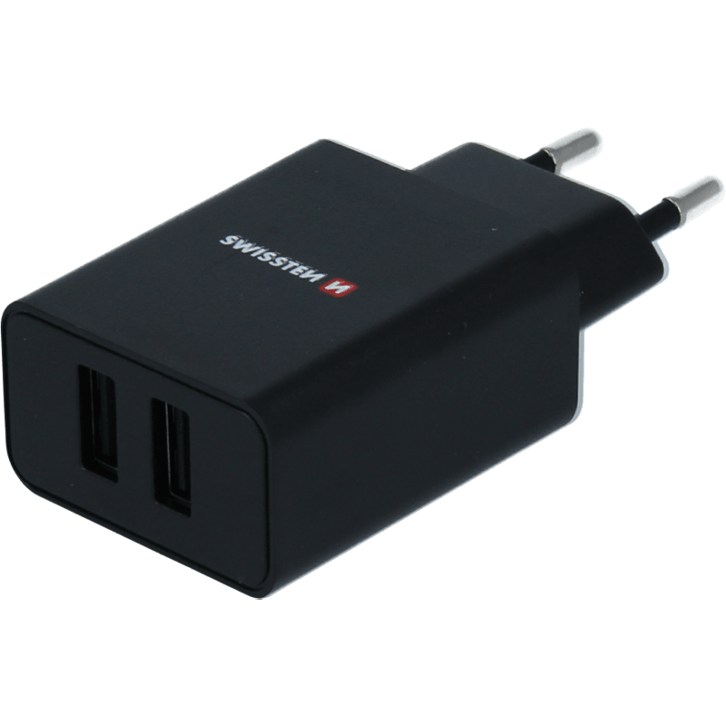 Swissten-matkalaturi 2.1A + USB-A-USB-C -latausjohto