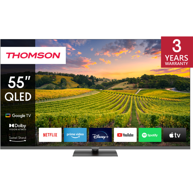 Thomson QLED UHD Google Smart TV (2024) QG5C14, 55"