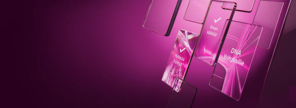 Yritysliittymät-sivun kuvituskuva, jossa erilaisia muotoja